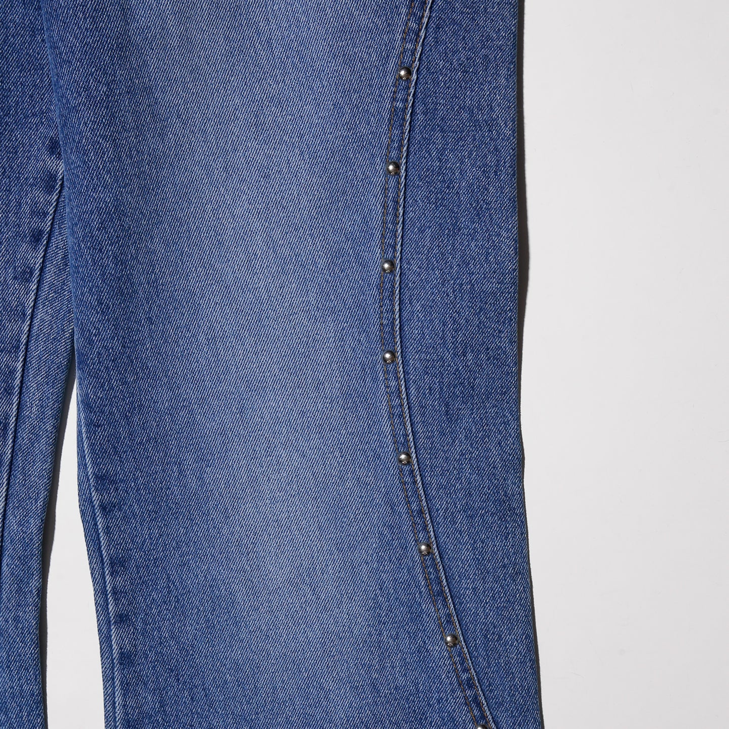 vintage low rise wavy studs flare jeans