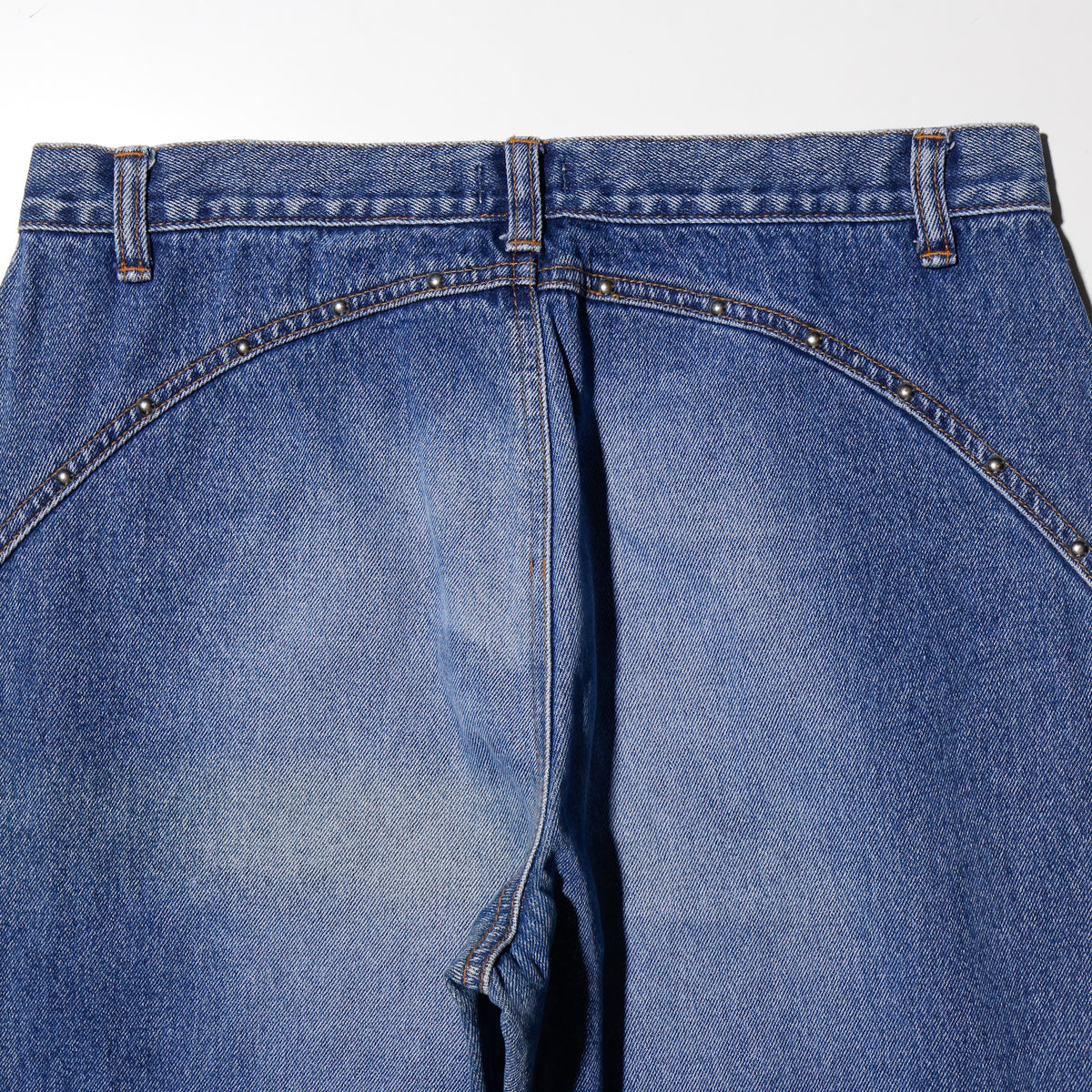 vintage low rise wavy studs flare jeans