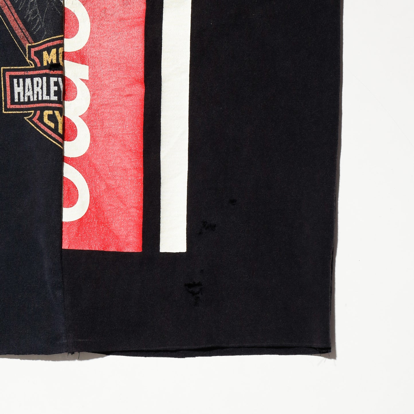 *one-off hybrid hooded cut sew
