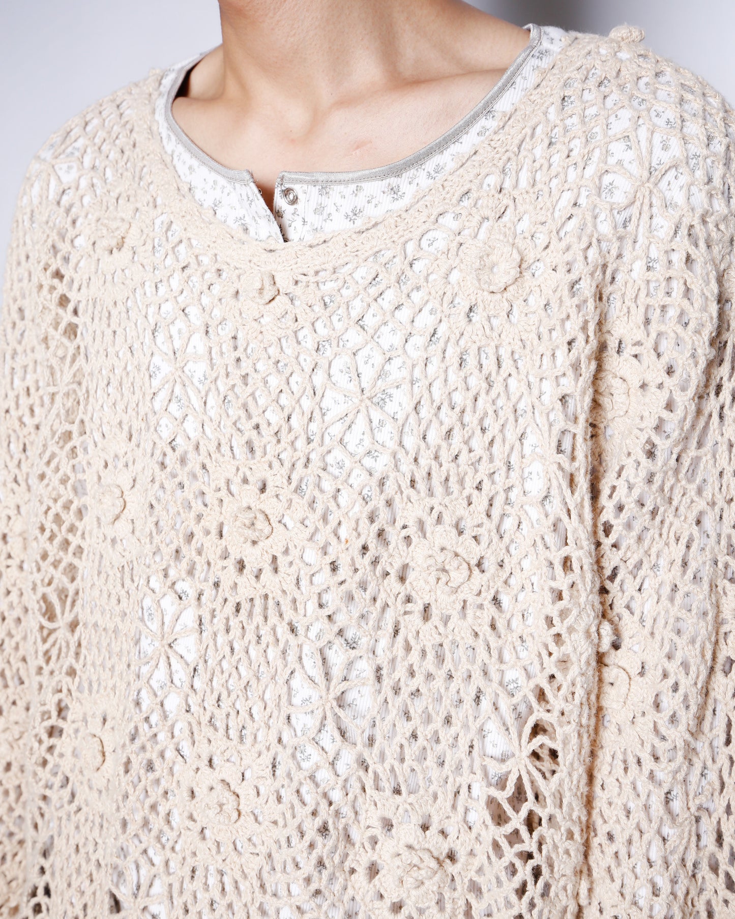 vintage crochet loose pullover