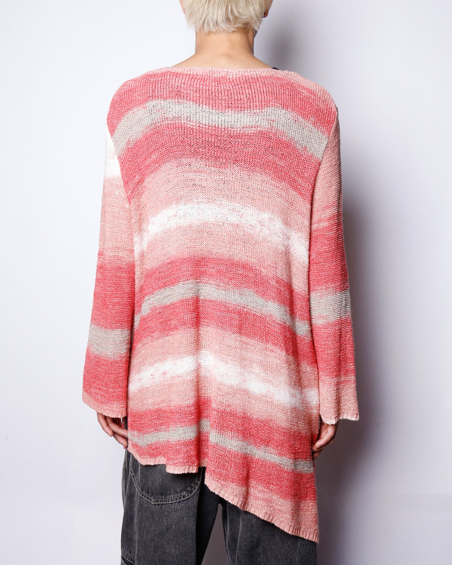 vintage melange asymmetry sweater