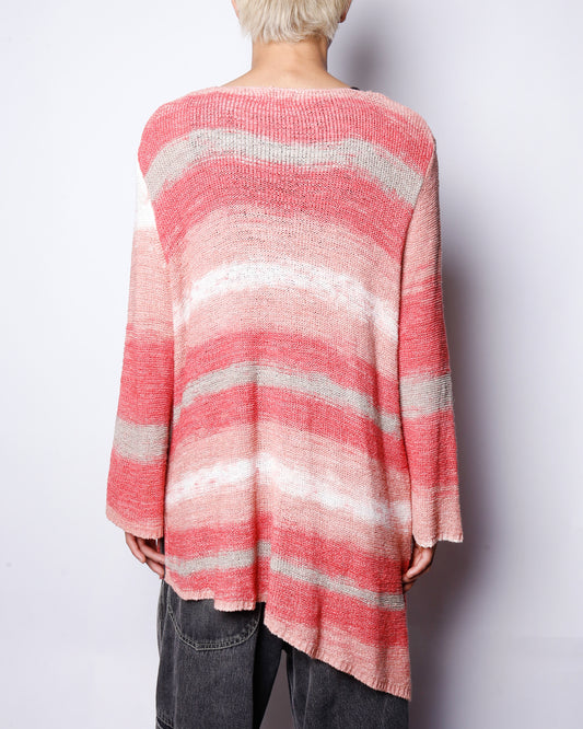 vintage melange asymmetry sweater