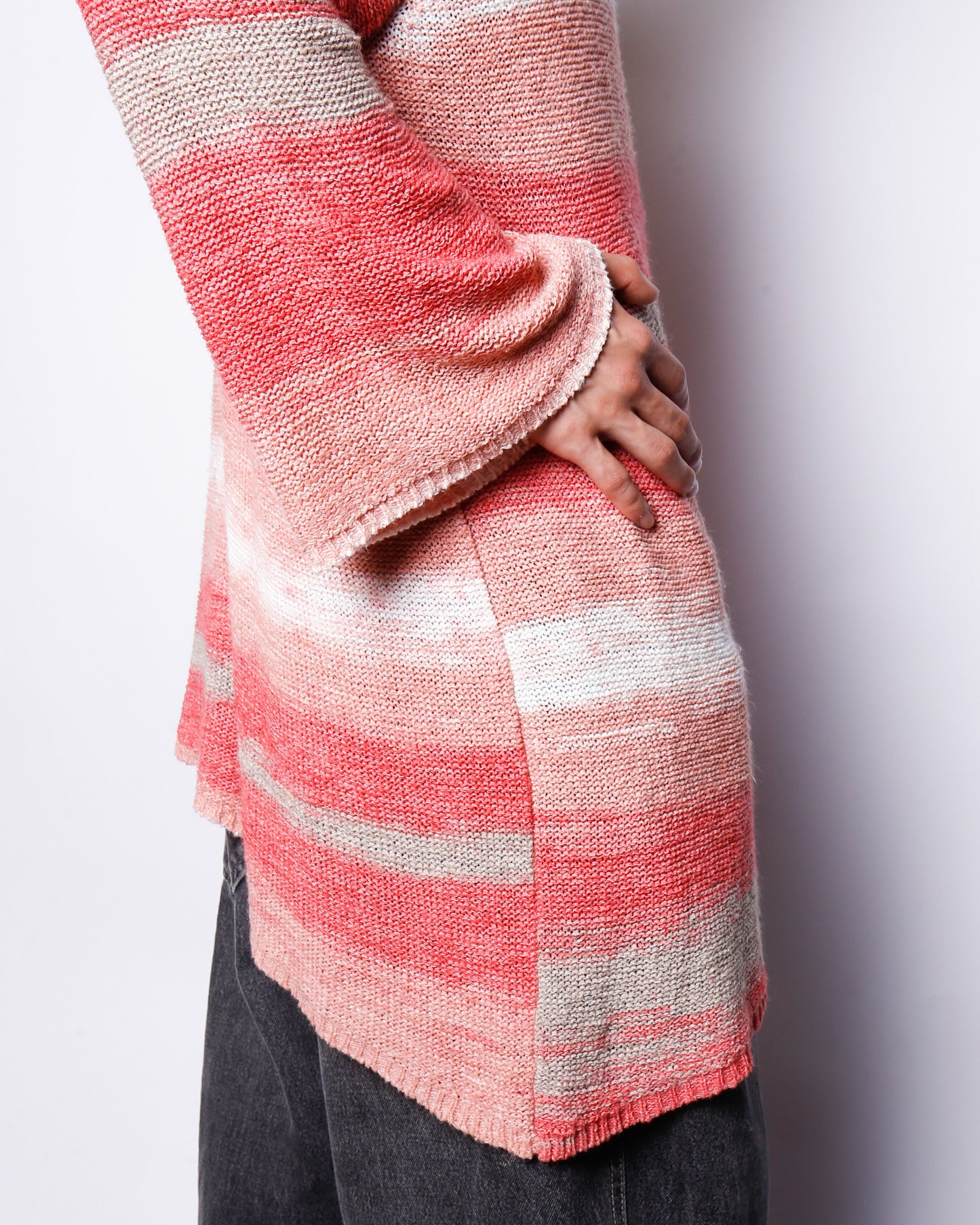 vintage melange asymmetry sweater