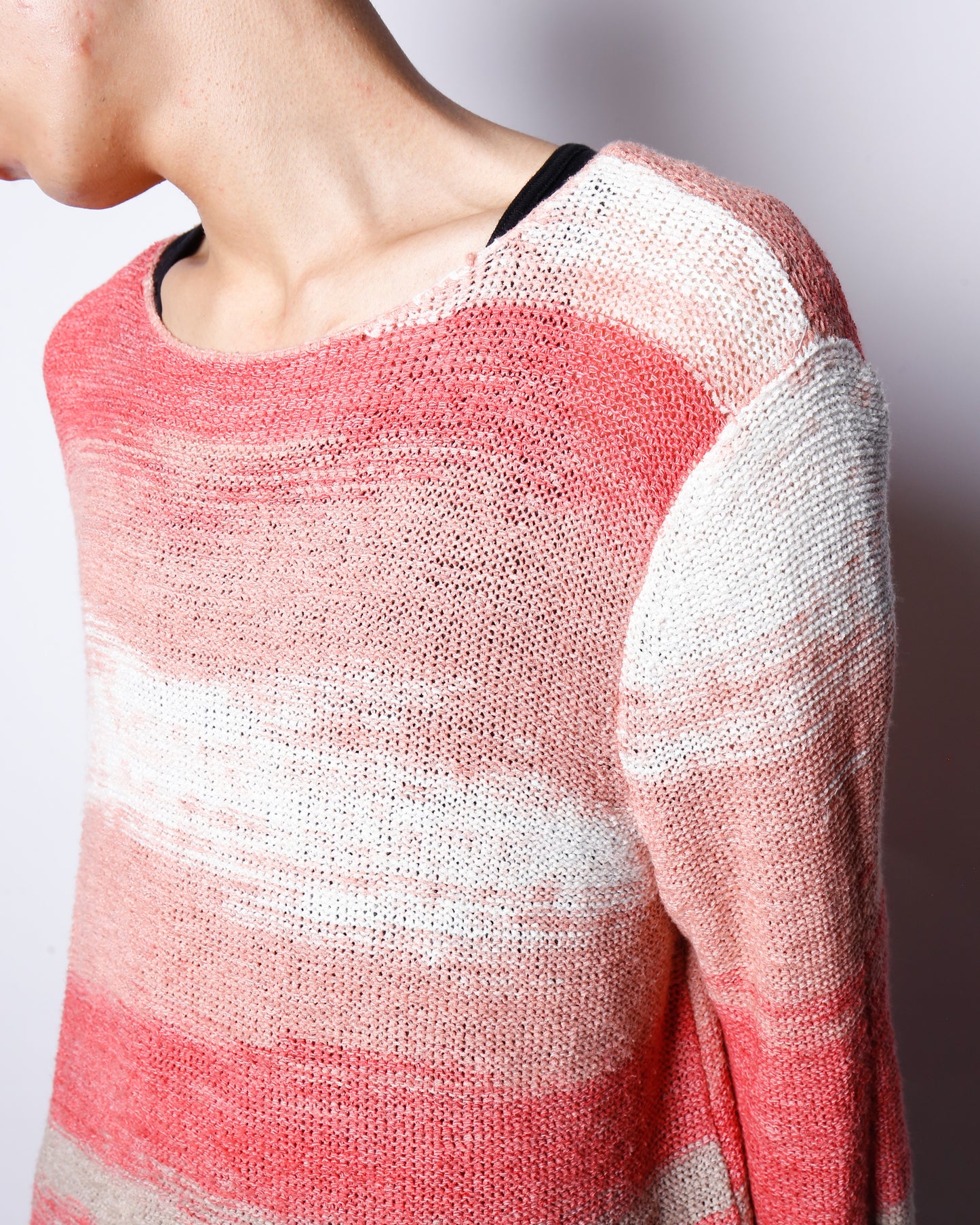 vintage melange asymmetry sweater
