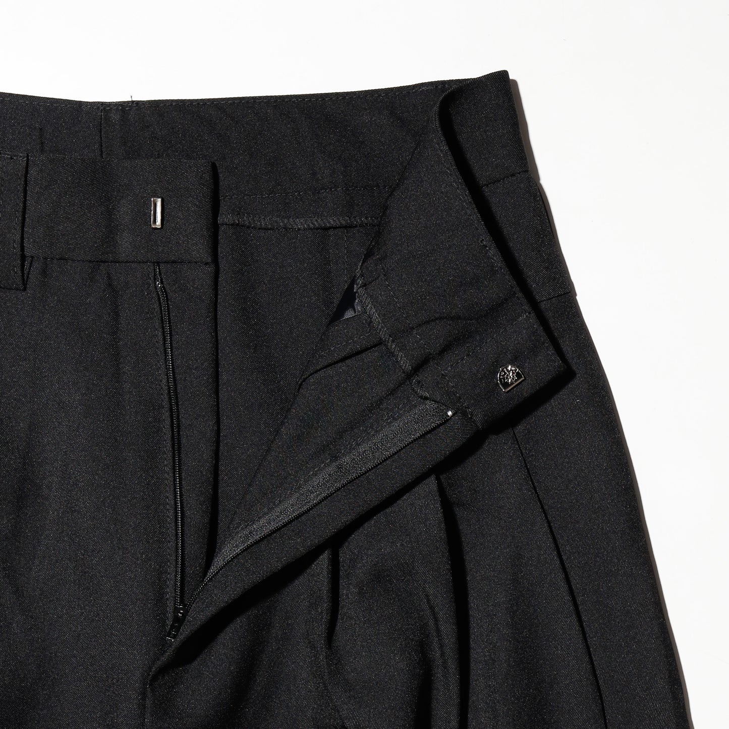 vintage tucked curve wide slacks