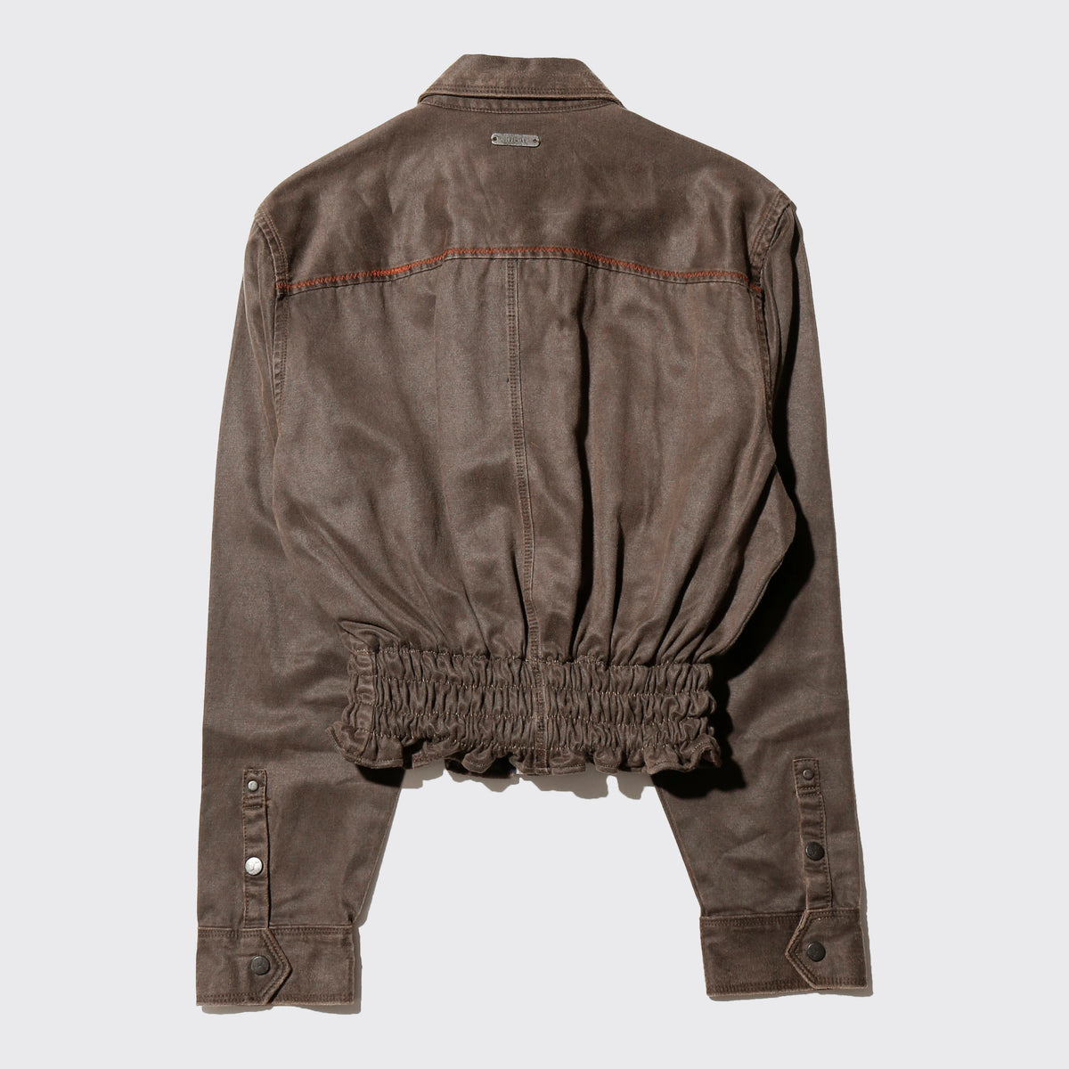 *one-off ribbed dust trucker jacket