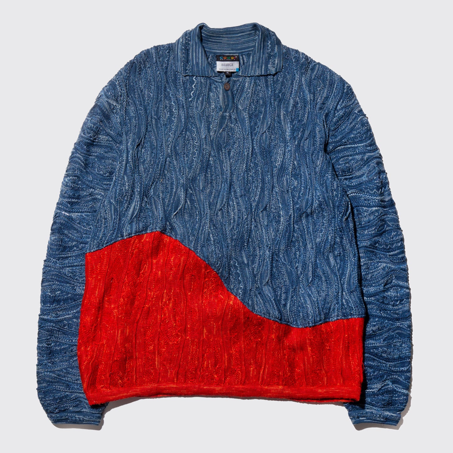 vintage coogi switch 3d knit sweater