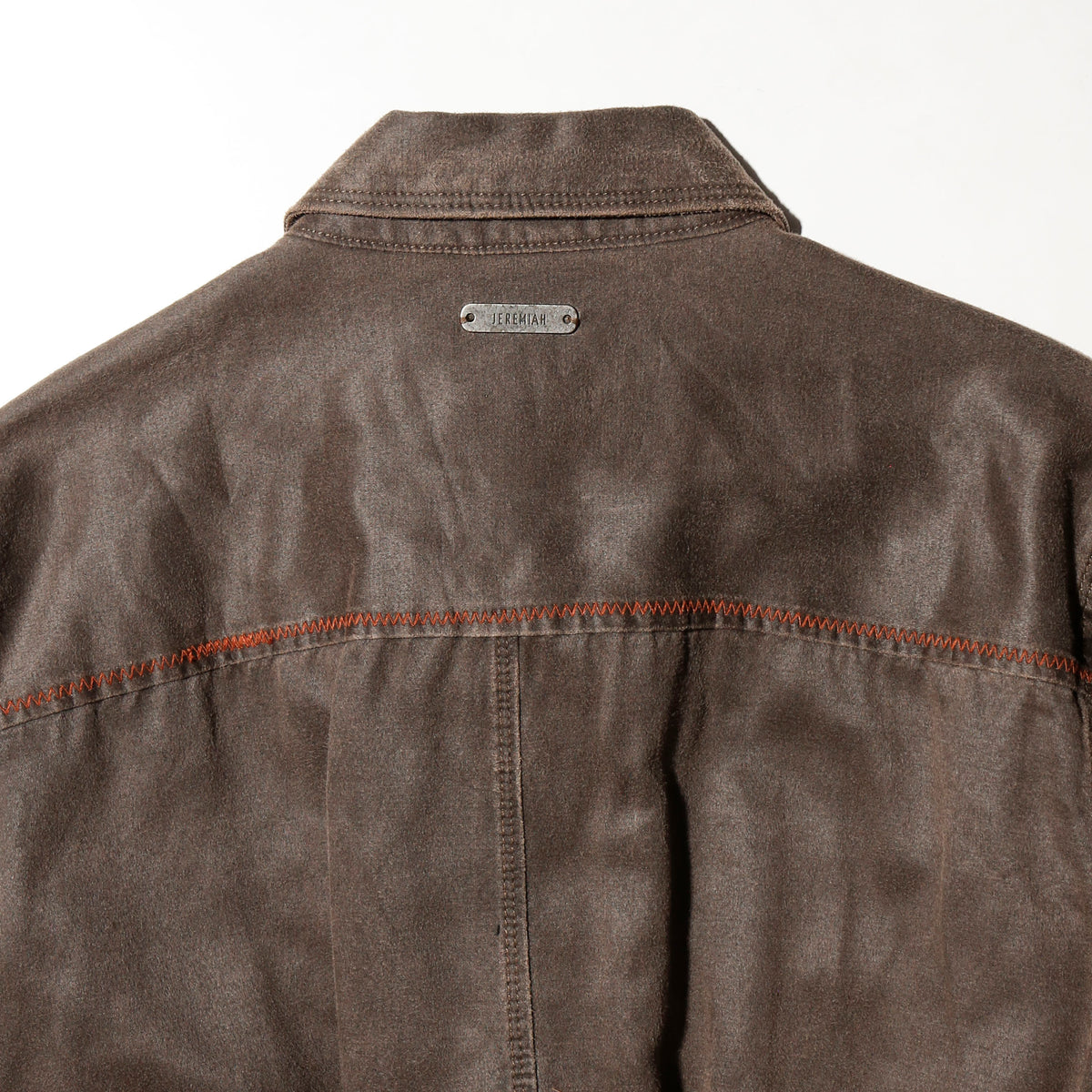 *one-off ribbed dust trucker jacket