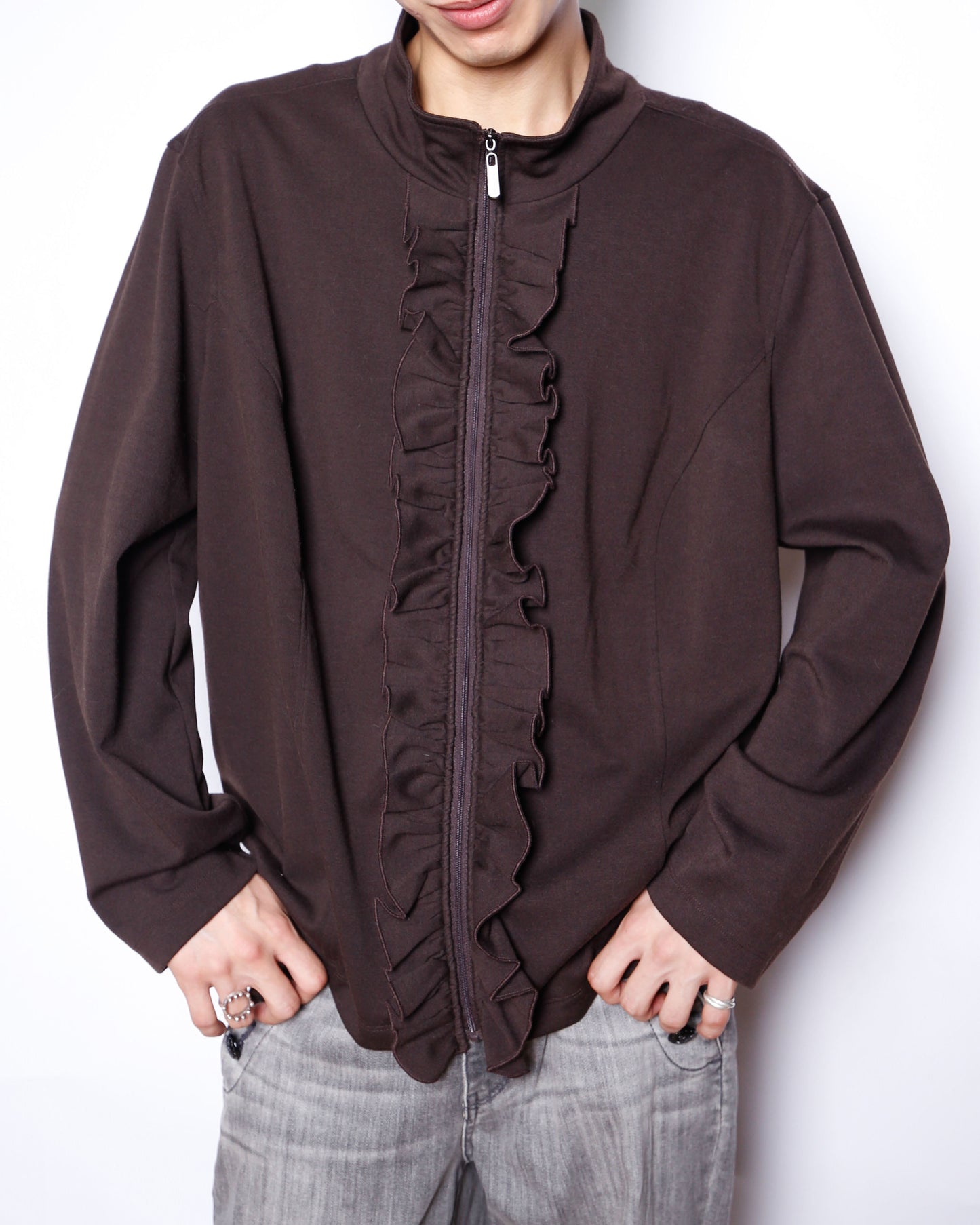 vintage zipped frill jacket