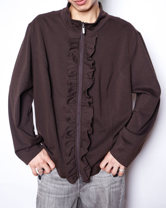 vintage zipped frill jacket