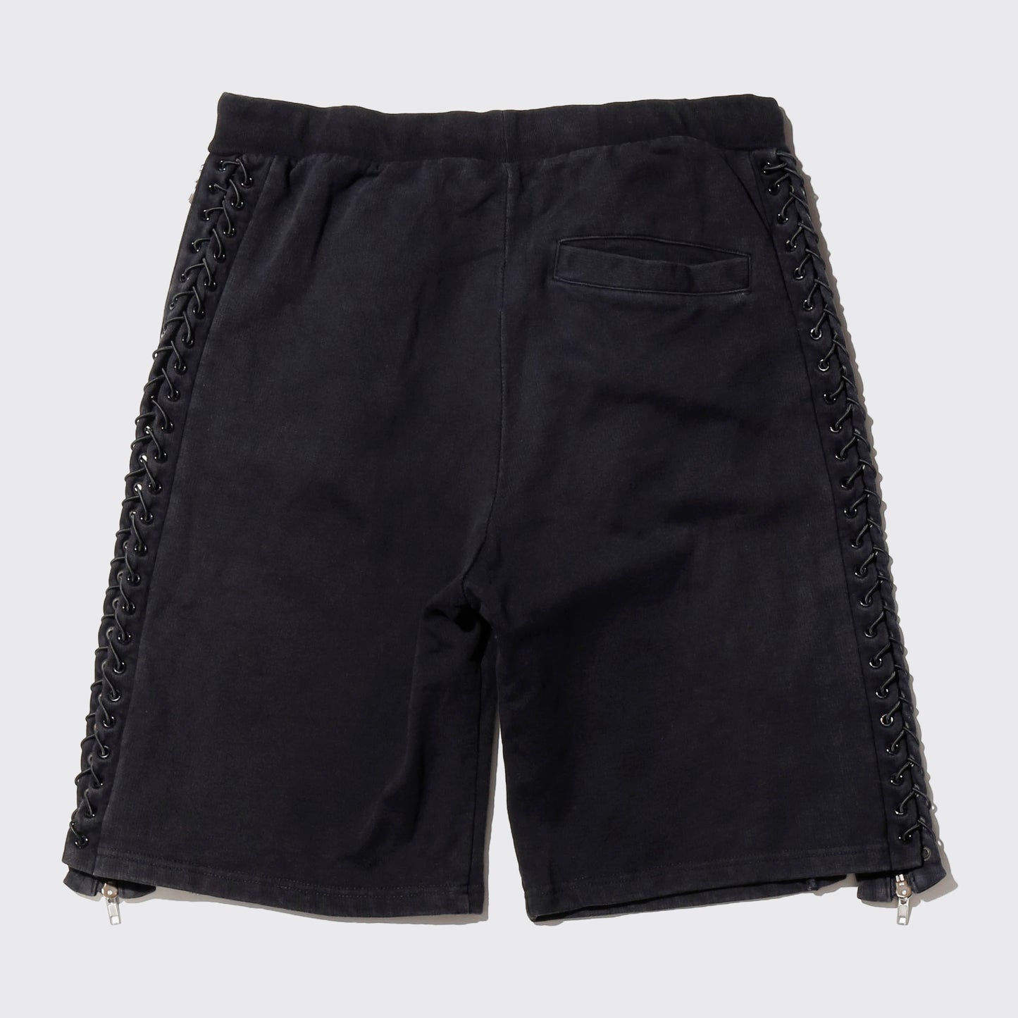Hood By Air side lace up/zipper sweat shorts