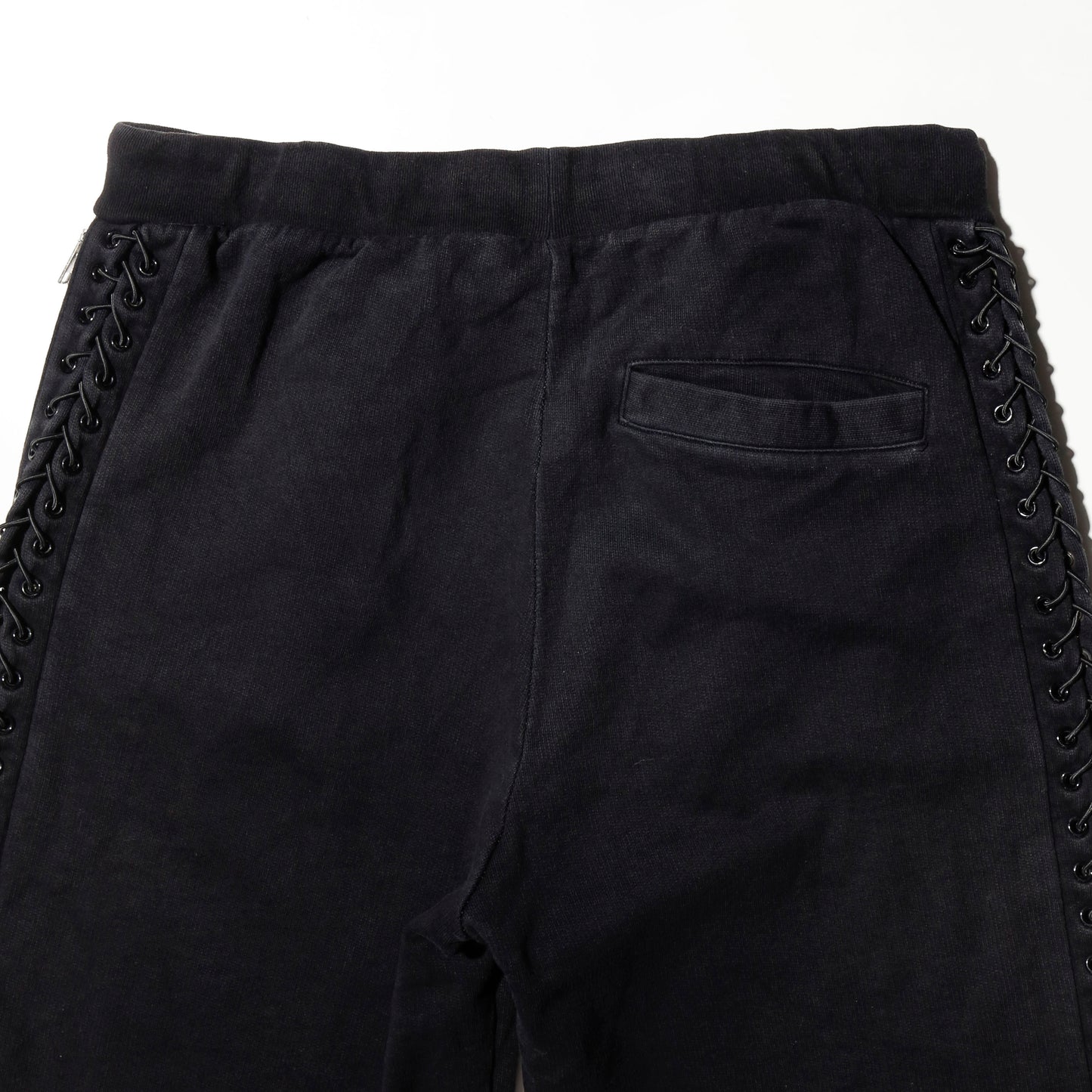 Hood By Air side lace up/zipper sweat shorts