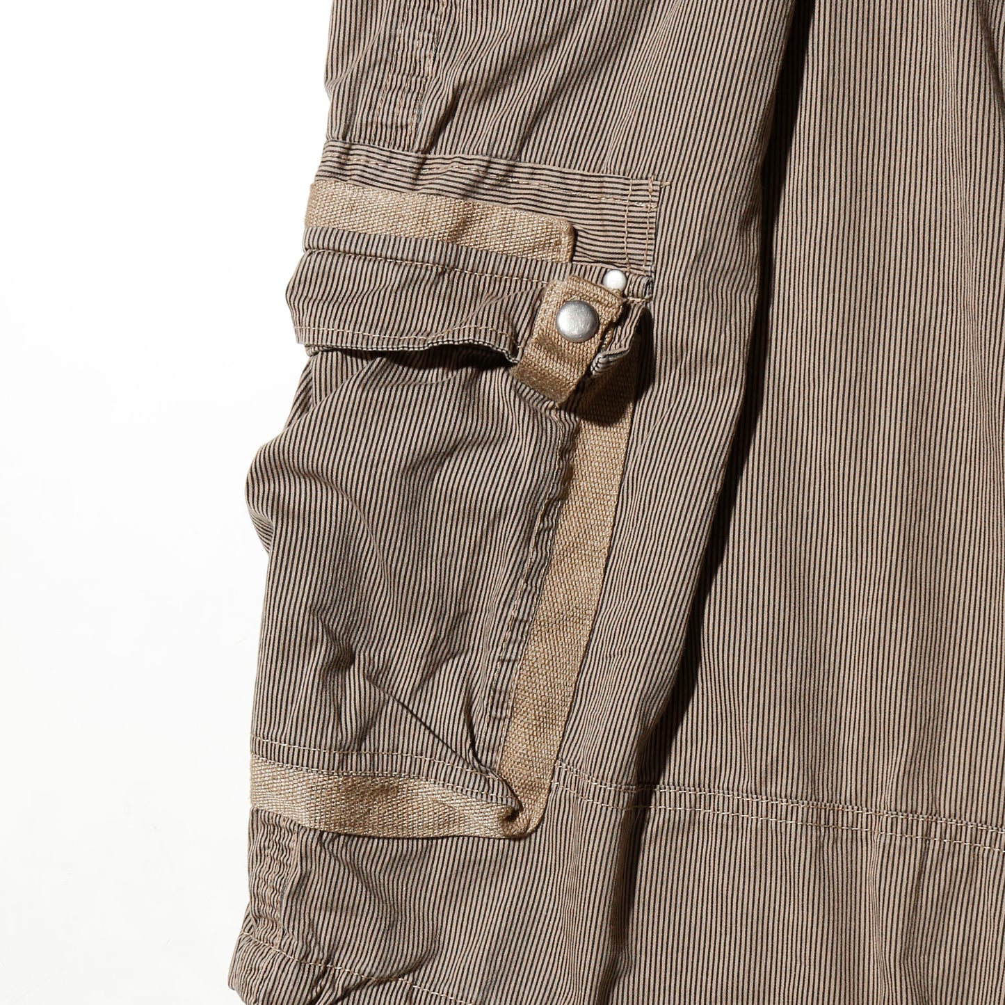 vintage center tuck stripe utility shorts