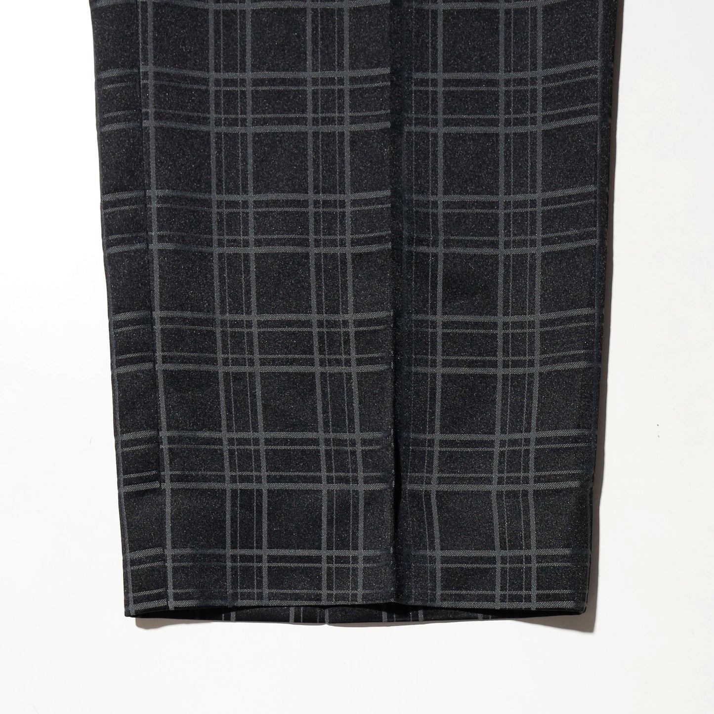 vintage tucked check wide slacks