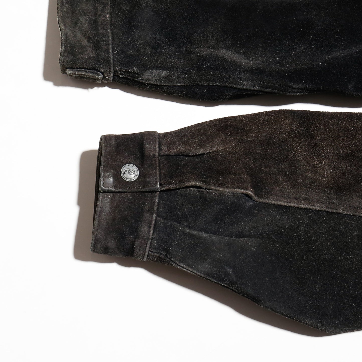 vintage dust suede leather trucker jacket