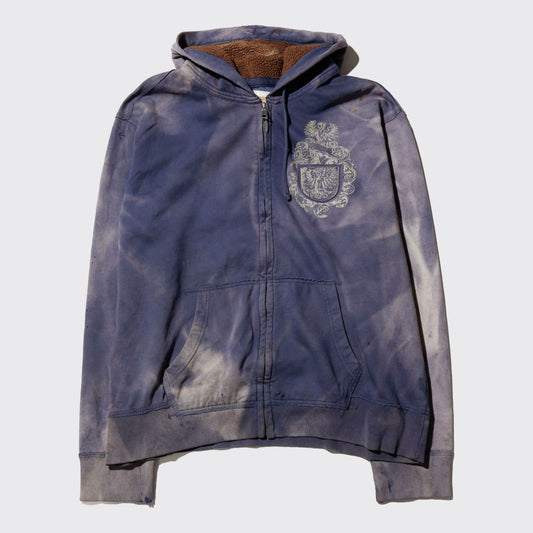 vintage acid eagle boa hoodie