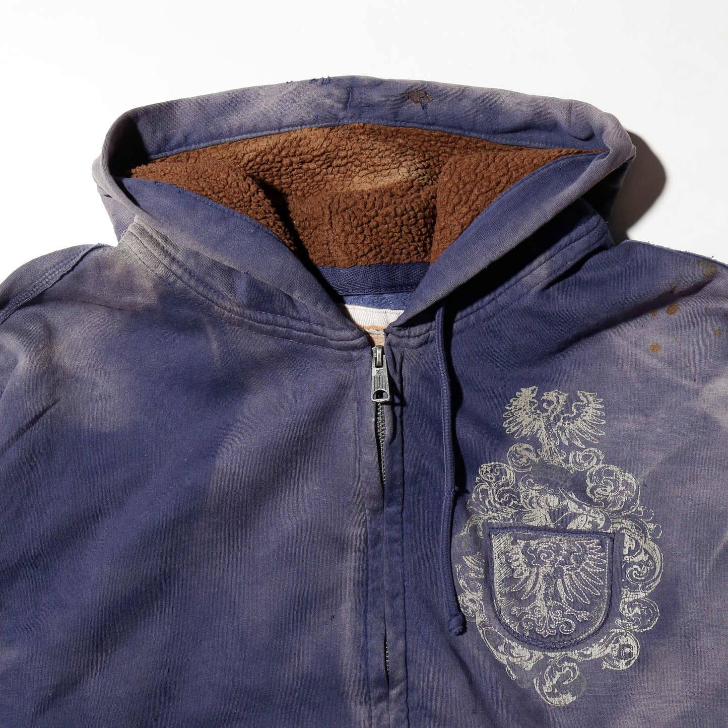 vintage dust eagle boa hoodie