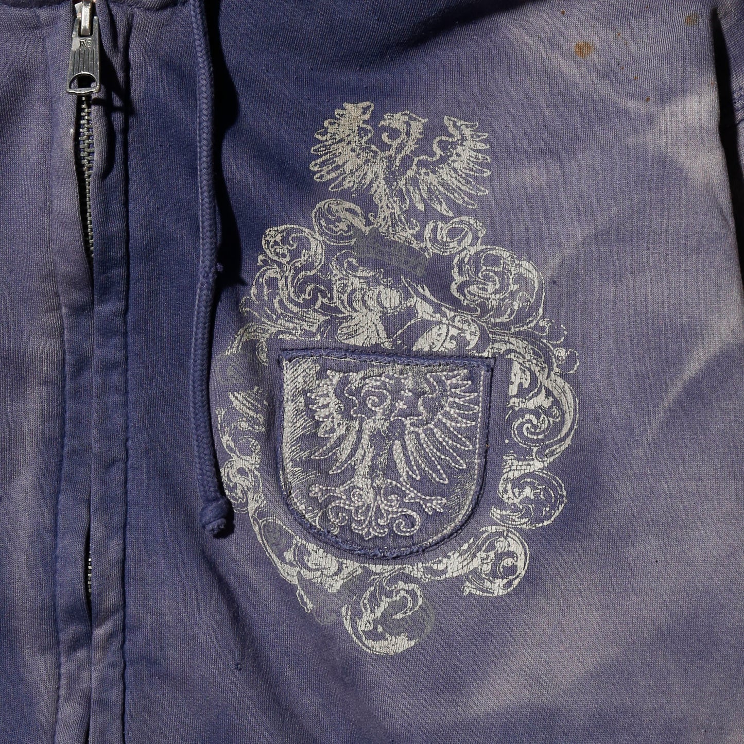 vintage dust eagle boa hoodie