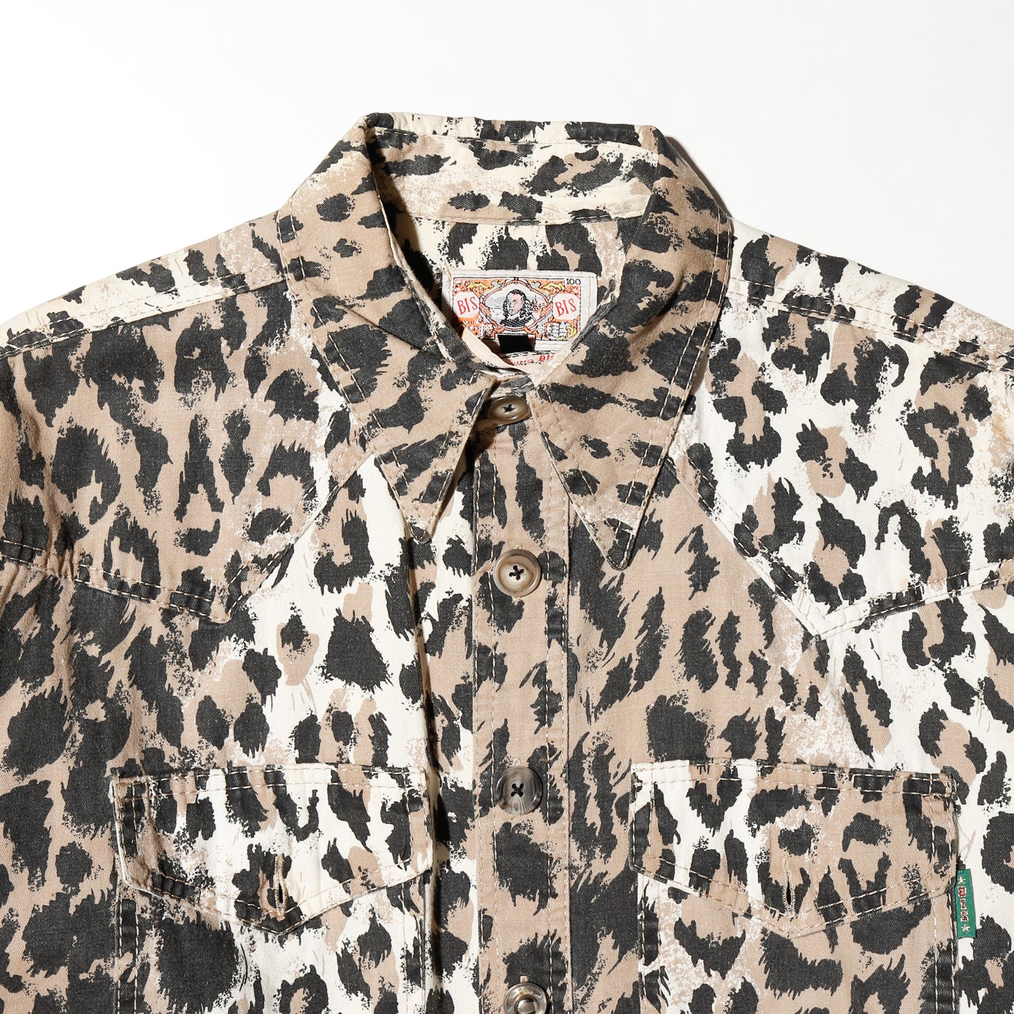 *one-off hybrid leopard shirt