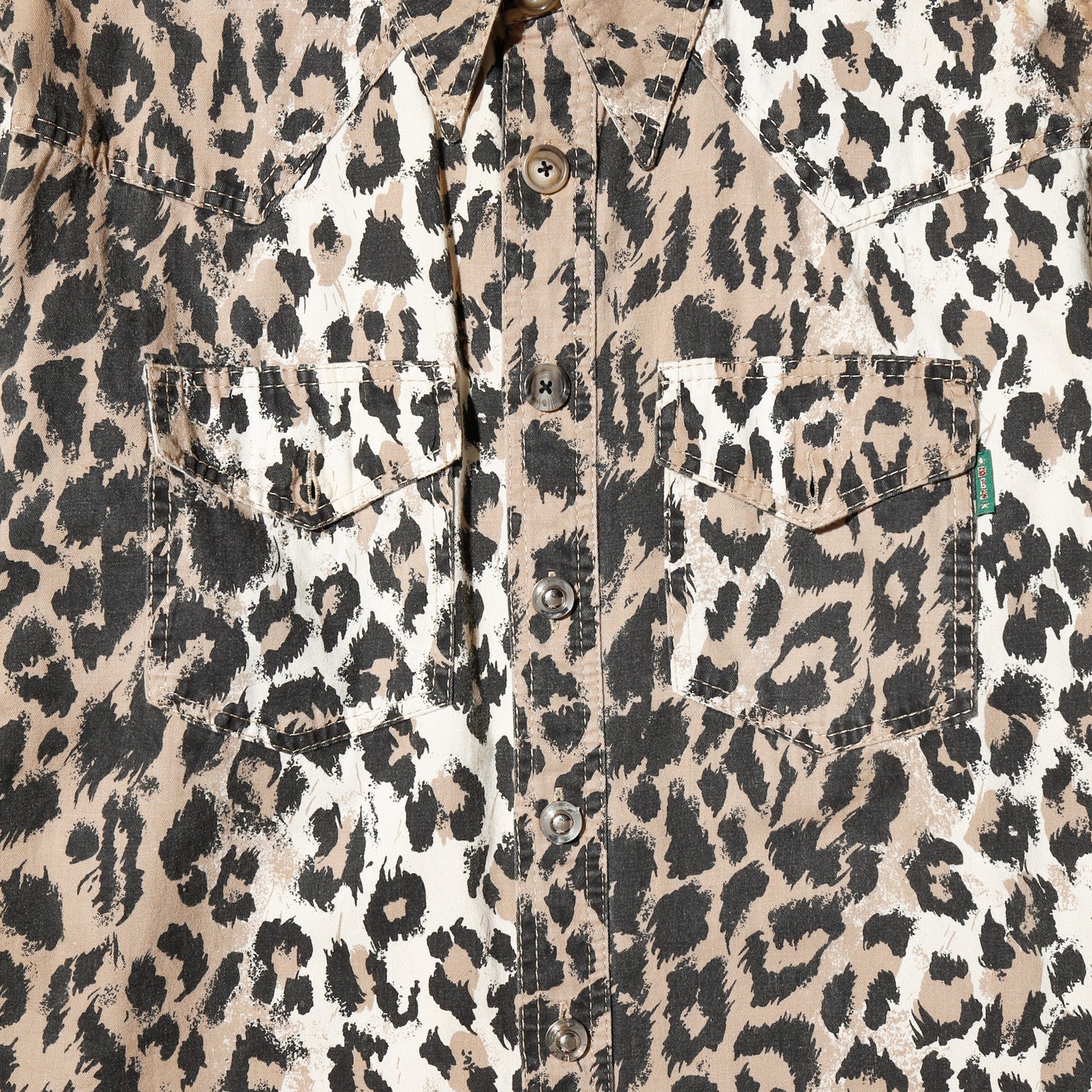 *one-off hybrid leopard shirt