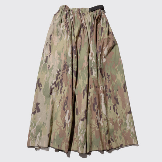 vintage camoflage belted long skirt