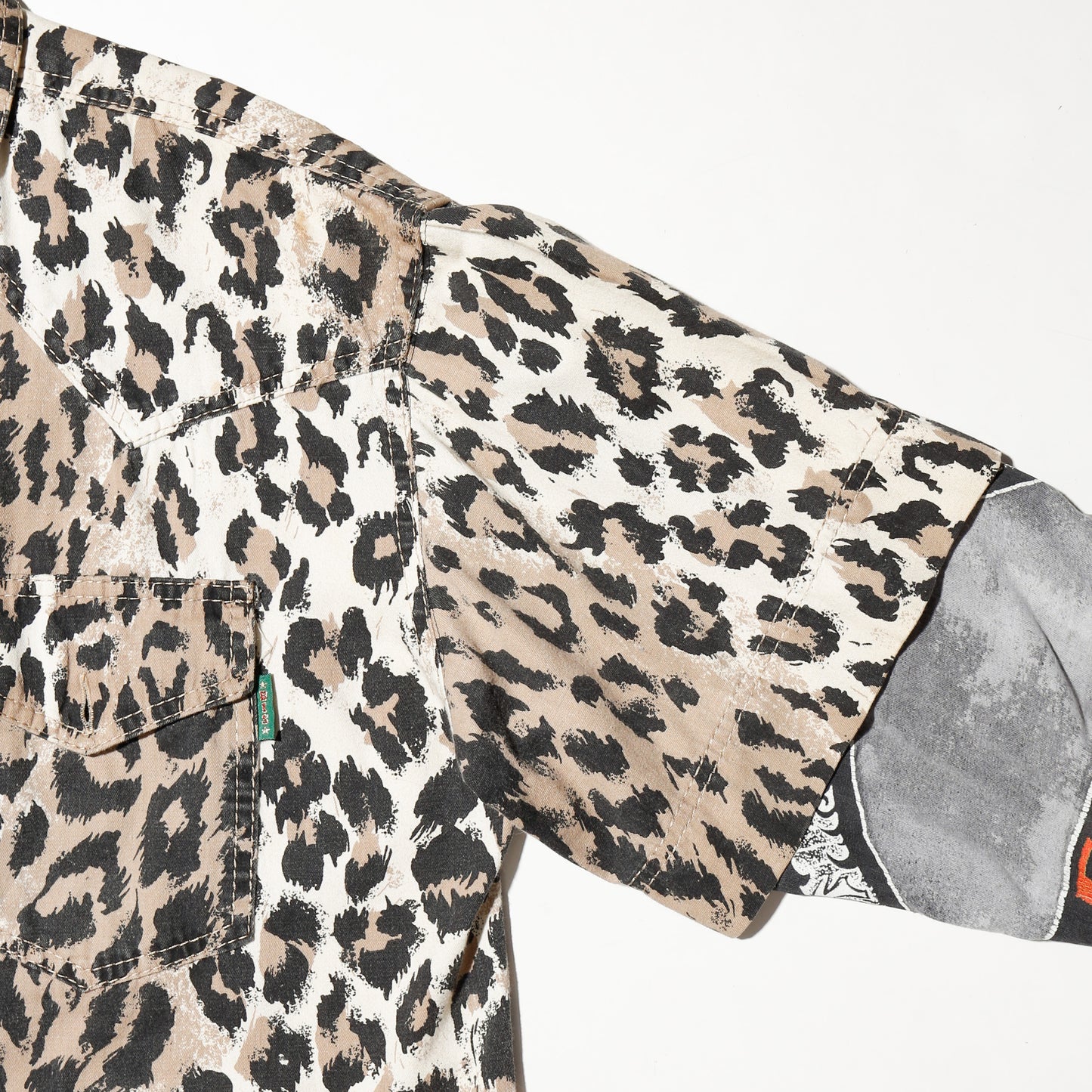 *one-off hybrid leopard shirt