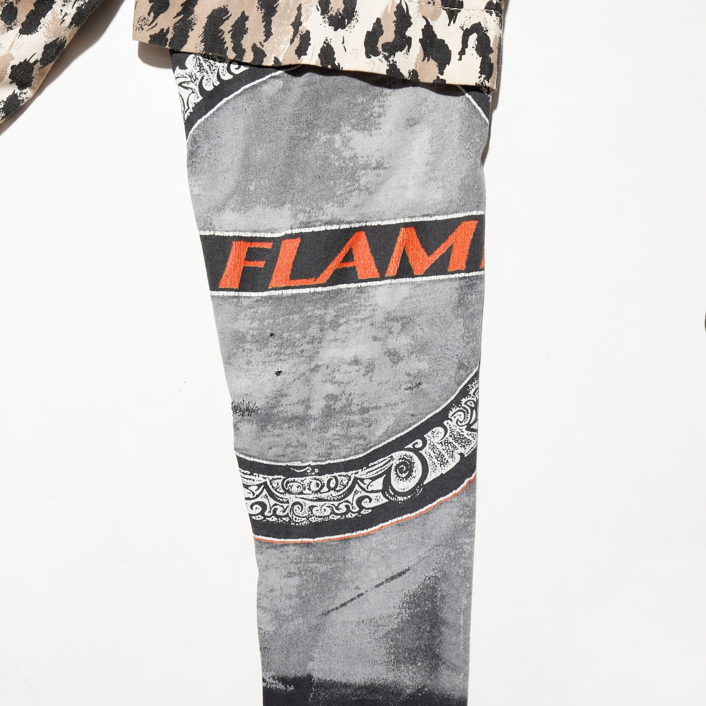 *one-off hybrid leopard shirt