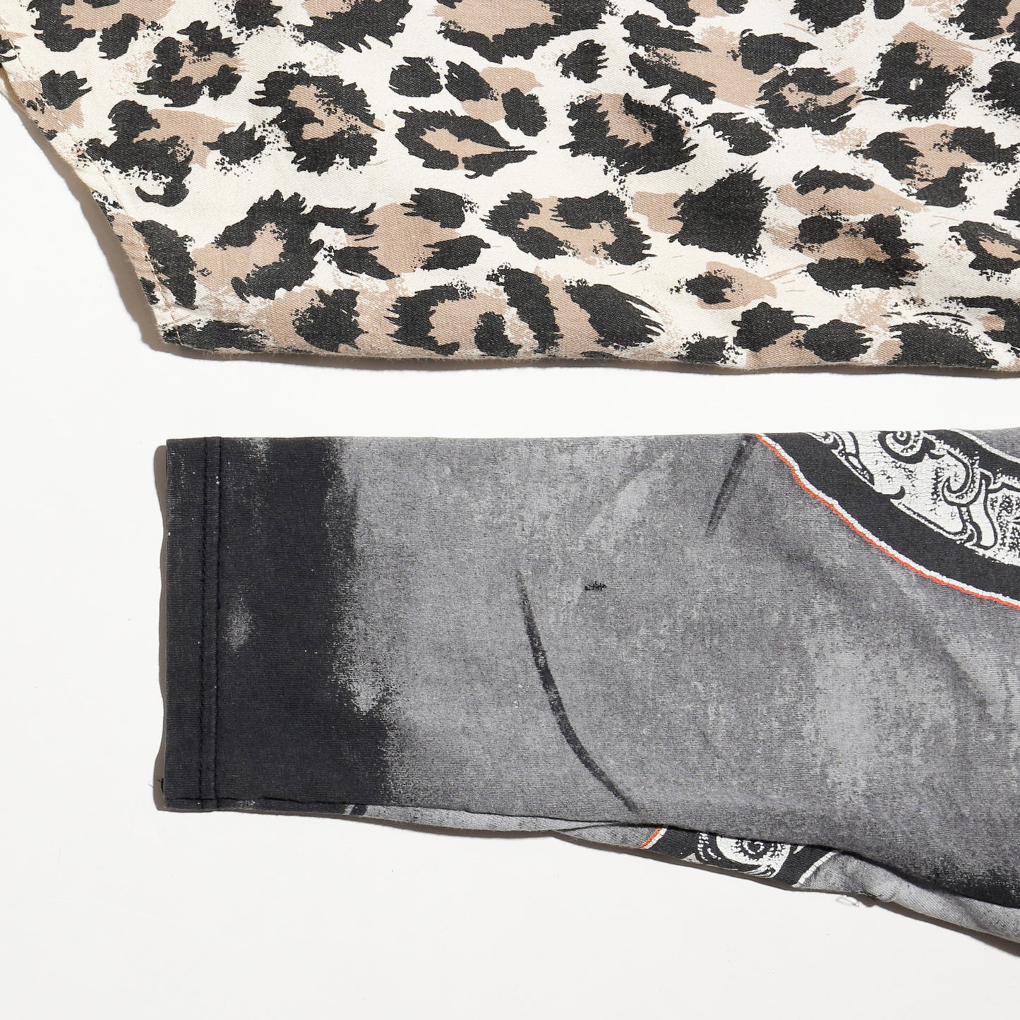 *one-off hybrid leopard shirt