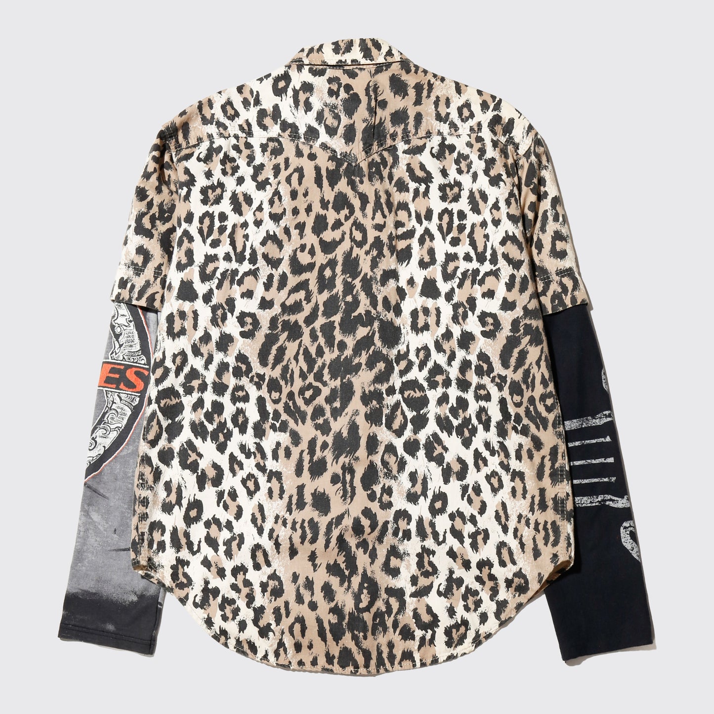 *one-off hybrid leopard shirt