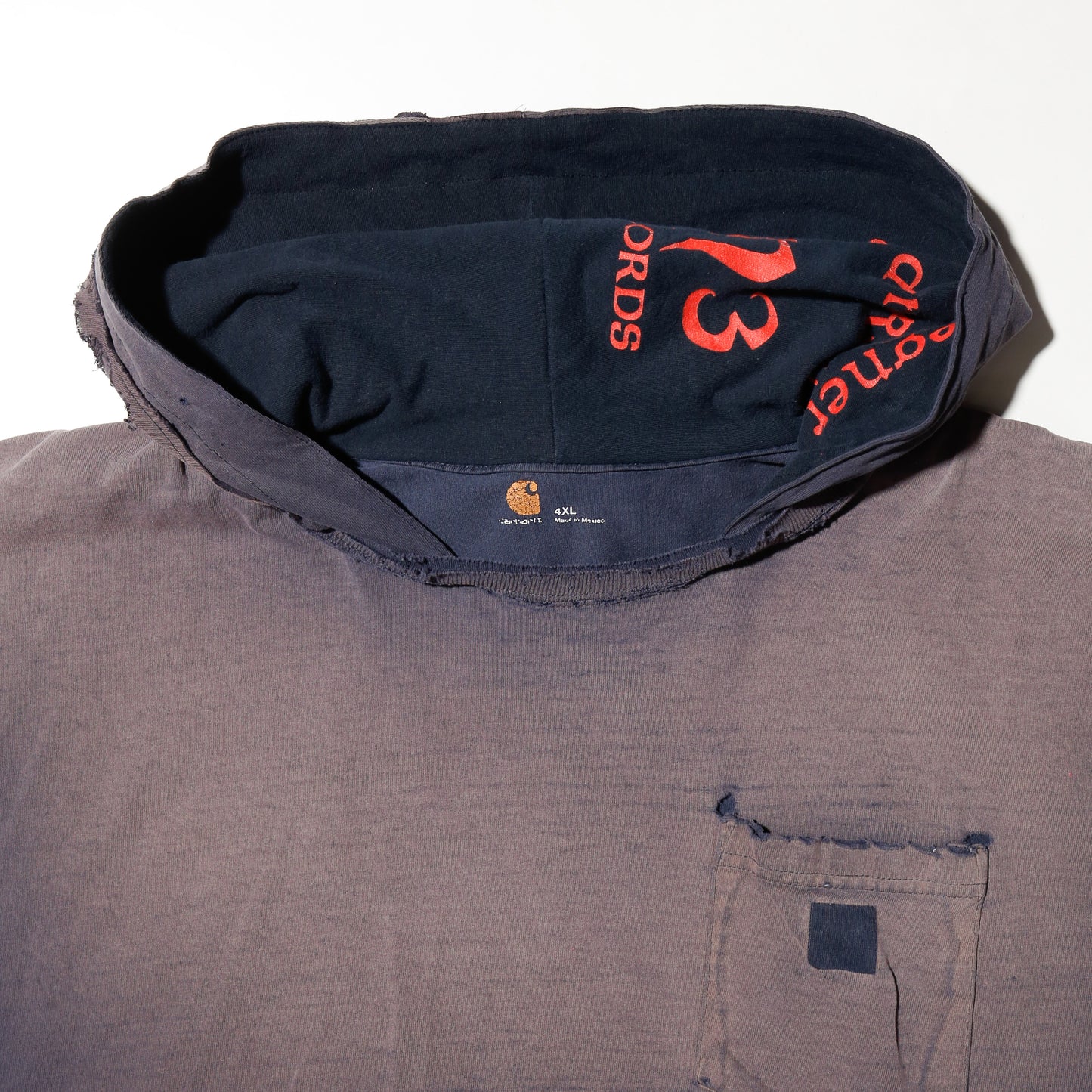 *one-off broken n/s hoodie, with copper badge