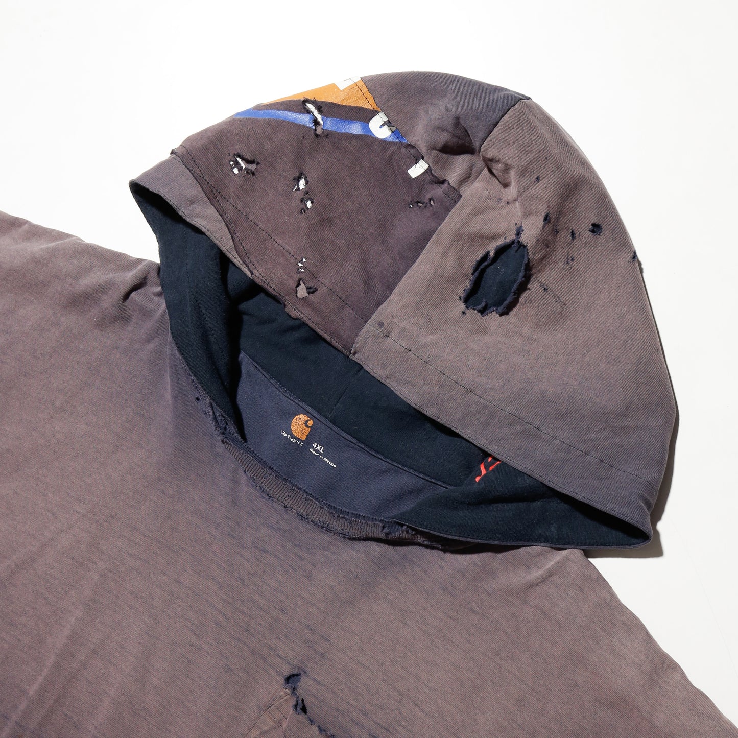 *one-off broken n/s hoodie, with copper badge