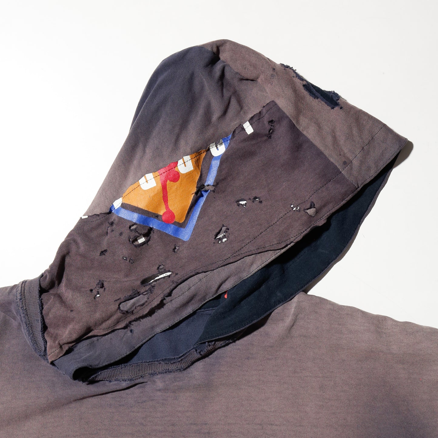 *one-off broken n/s hoodie, with copper badge
