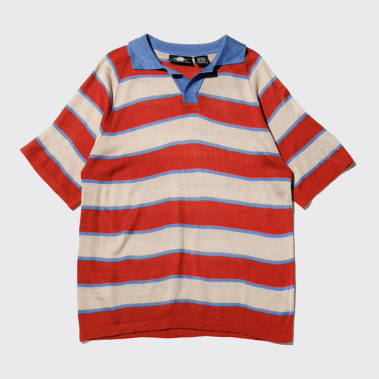 vintage border knit polo h/s