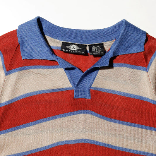vintage border knit polo h/s