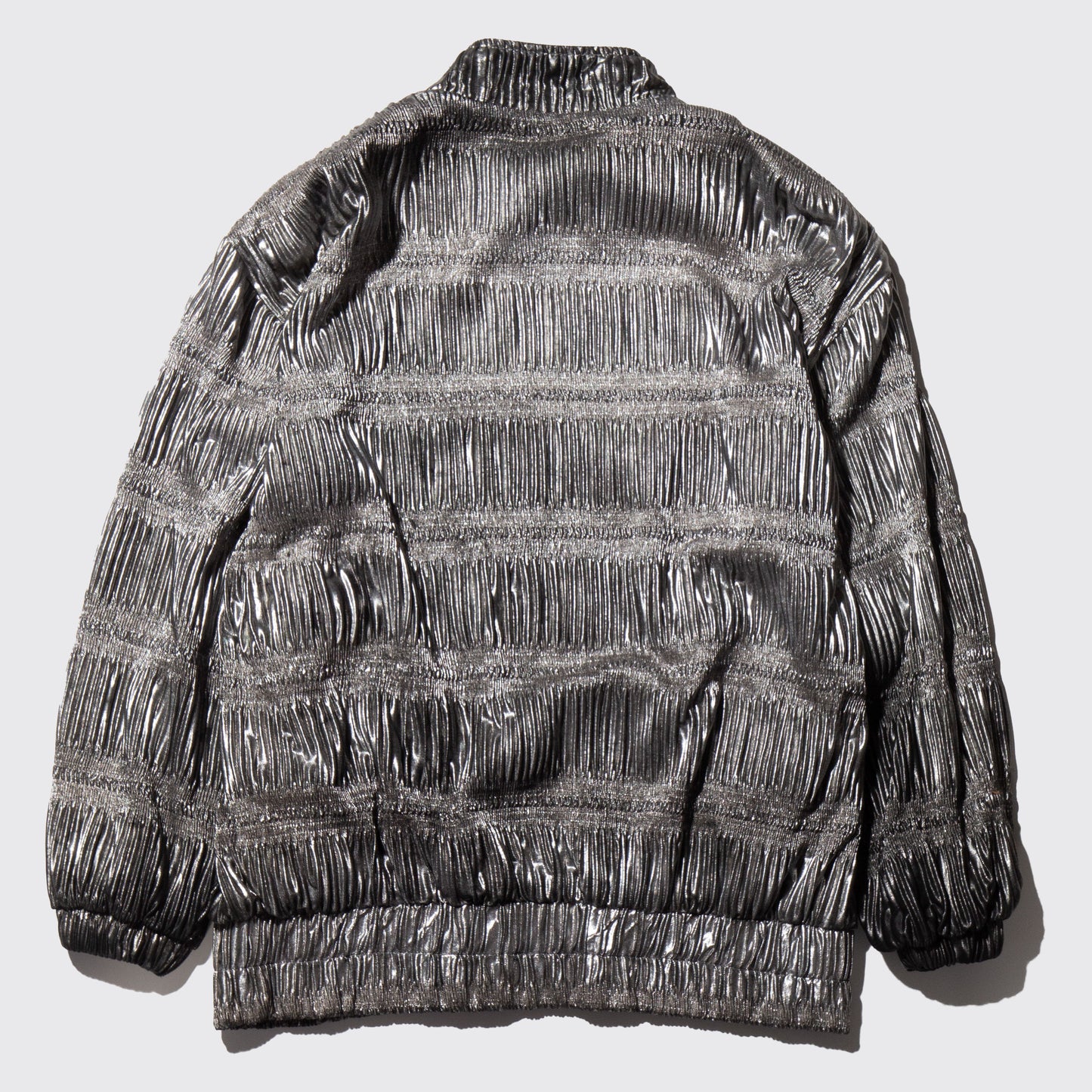 vintage silver pleats track jacket