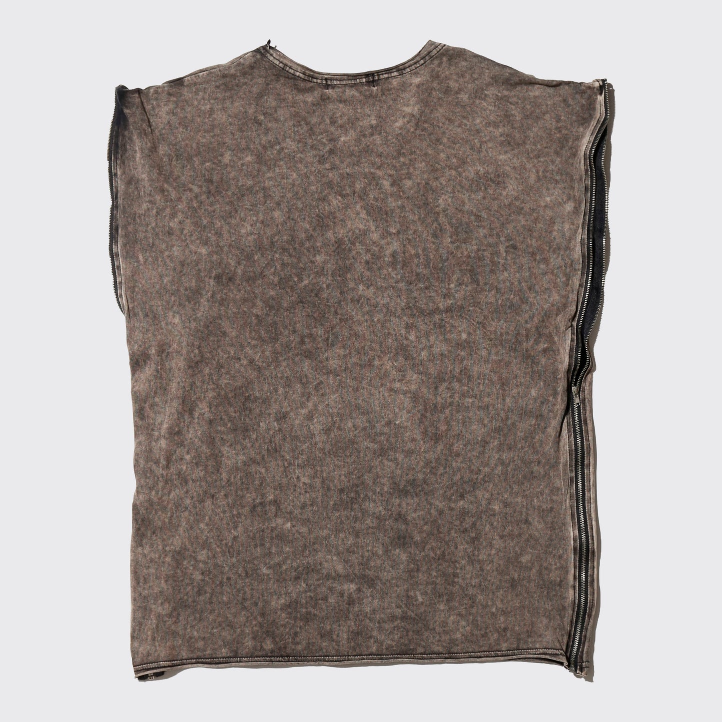 vintage distressed negative bolt side zipper t-shirt