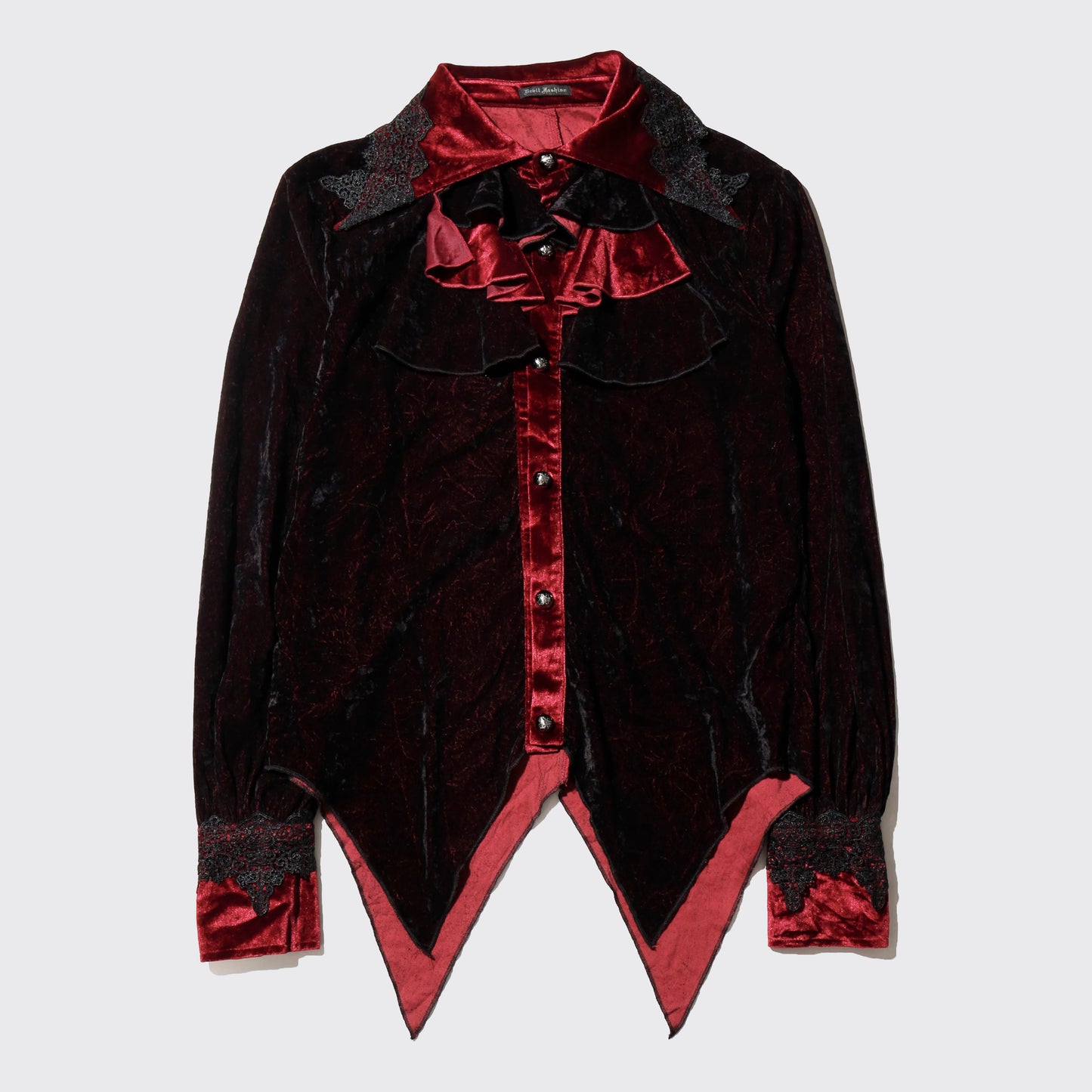 vintage devil fashion leviathan jabot velvet shirt