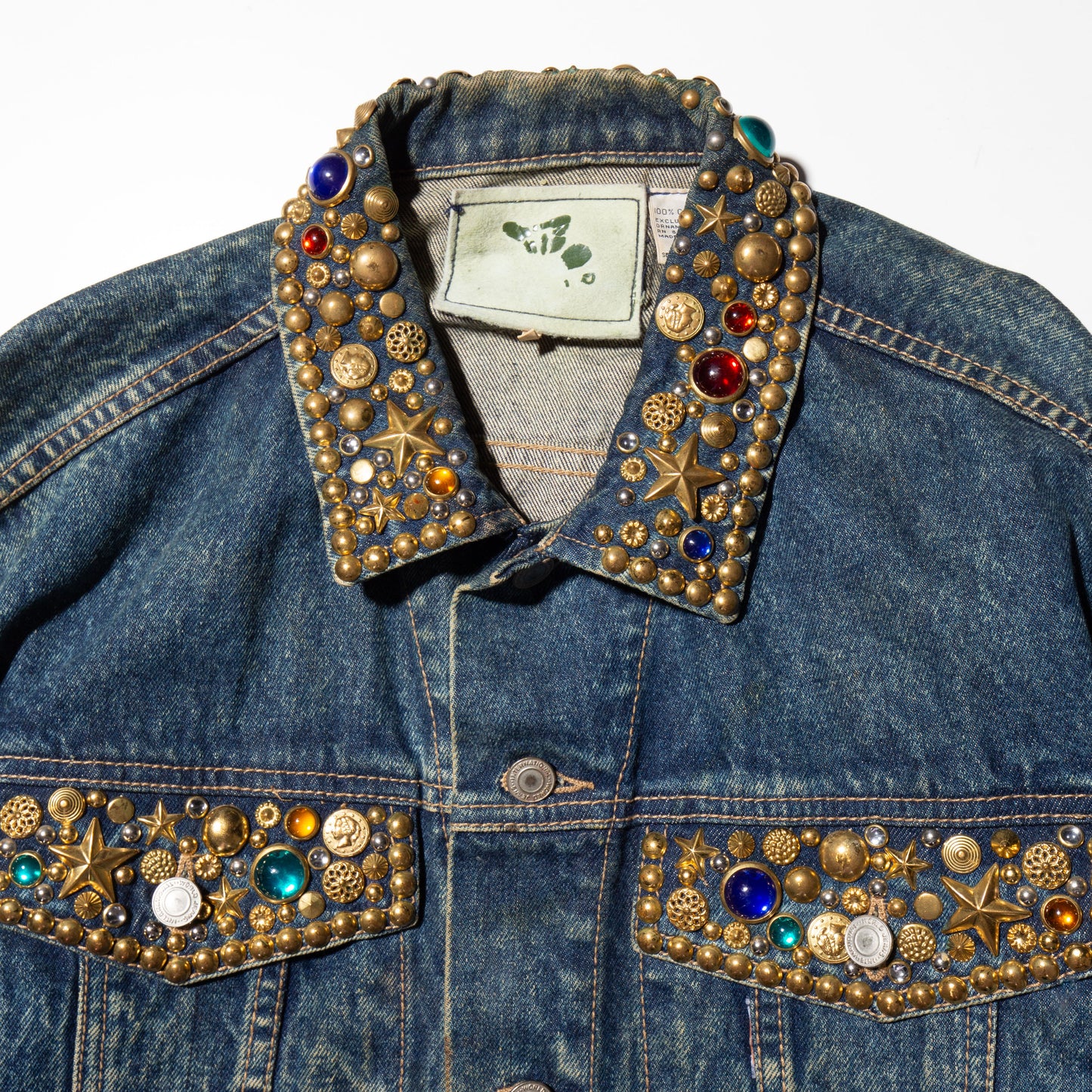 vintage star studs trucker jacket