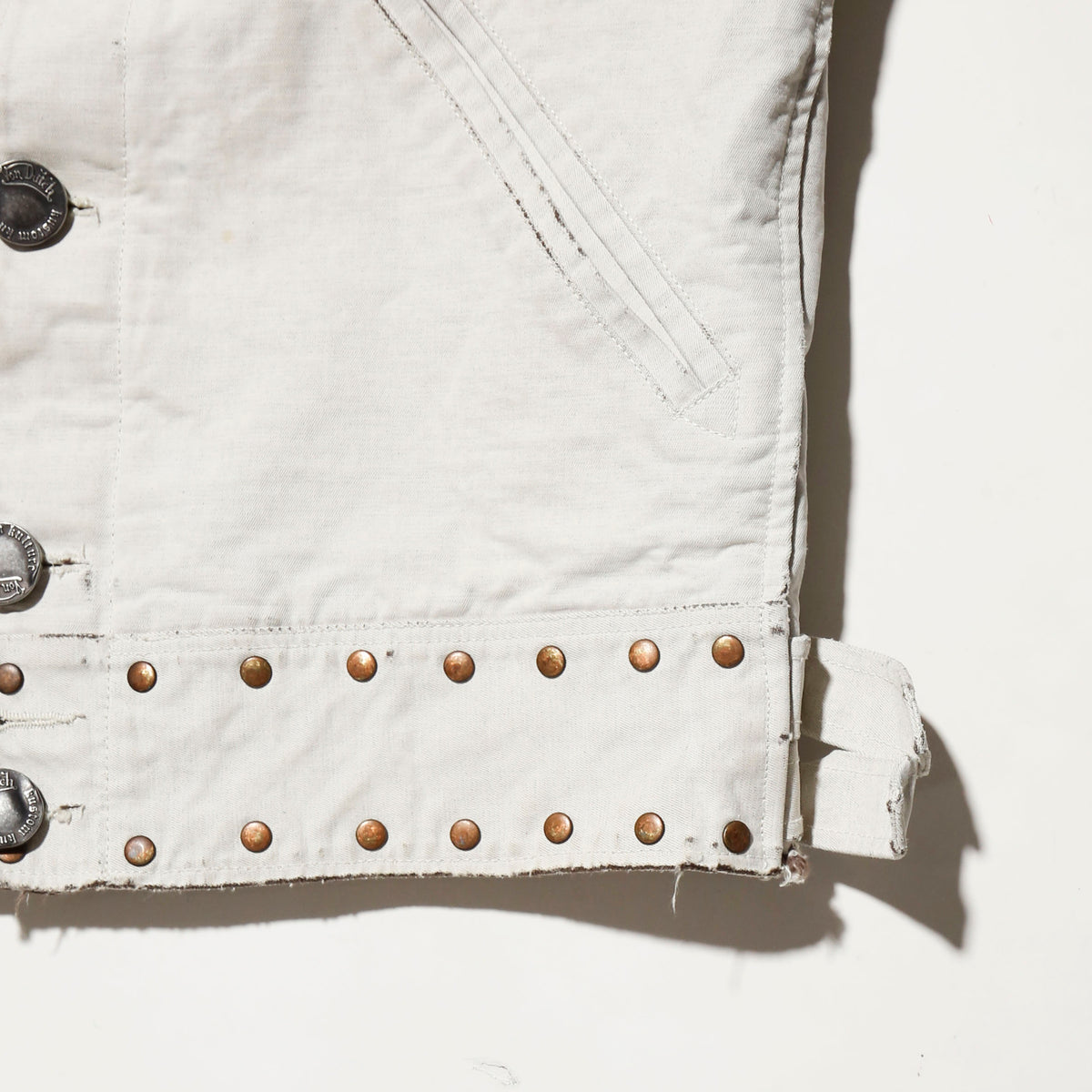 vintage von dutch studs waxed trucker jacket
