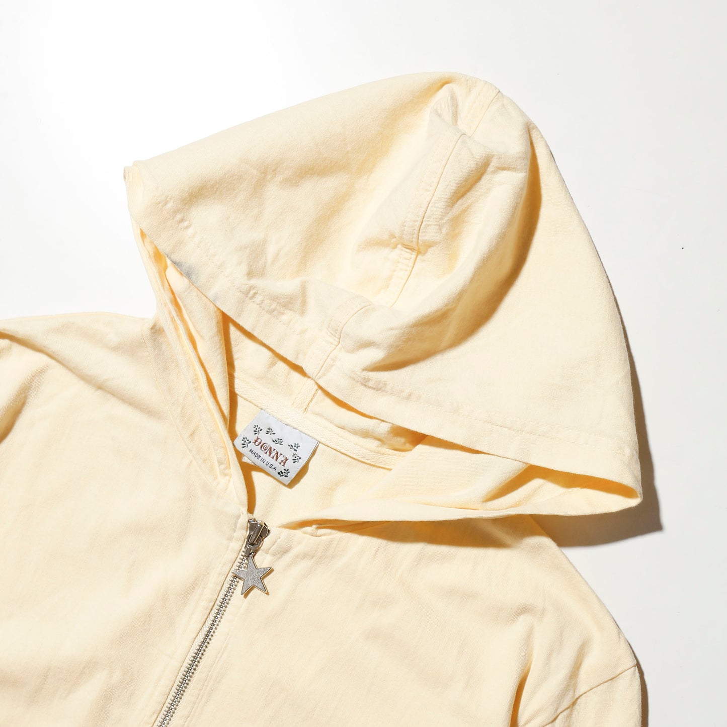 vintage star charm zipped hoodie