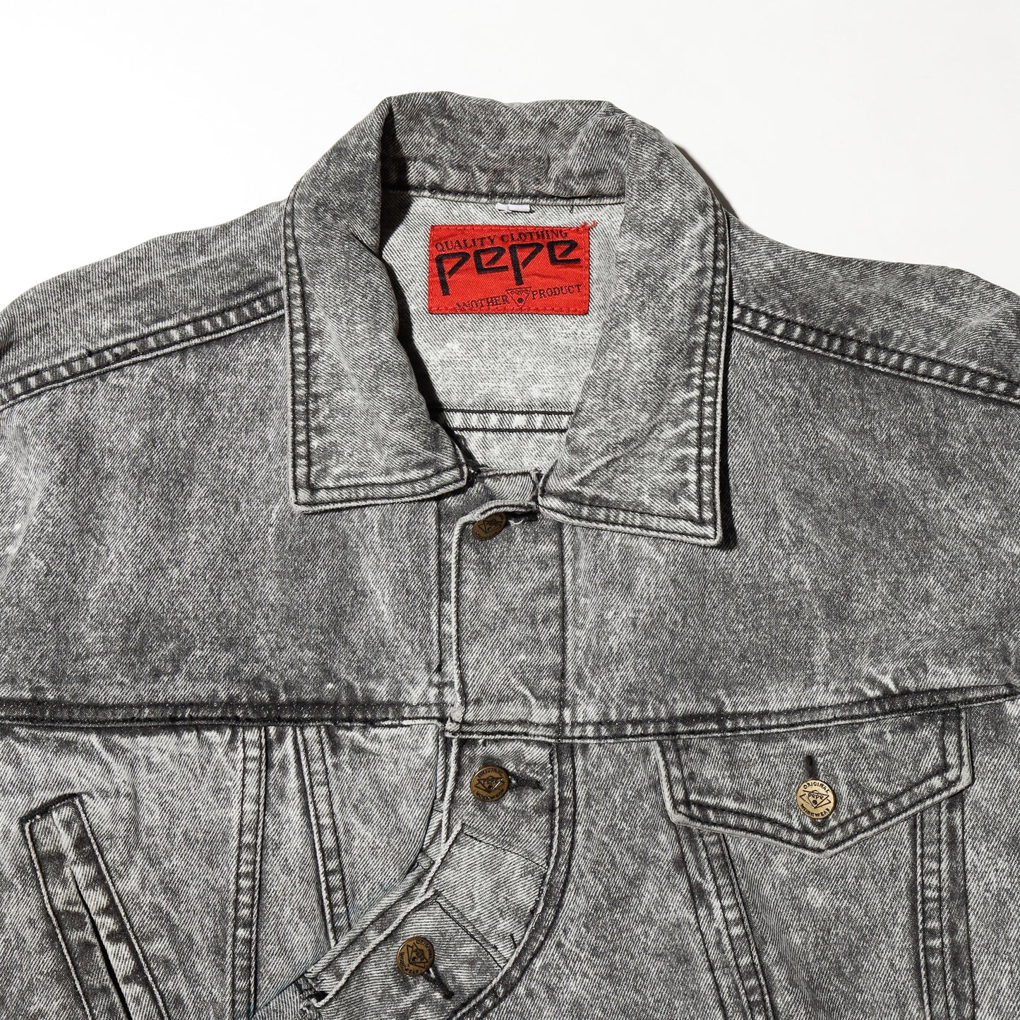 *one-off acid unbalance trucker jacket