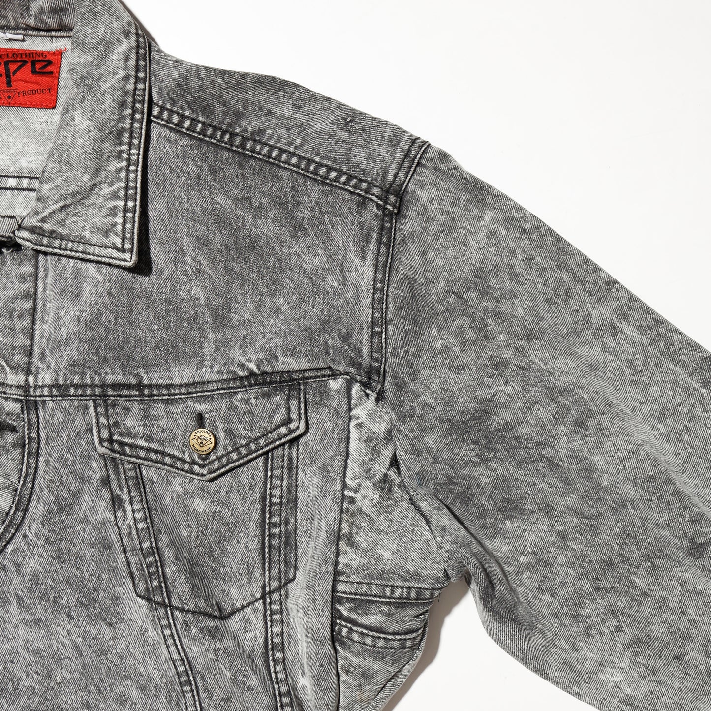 *one-off acid unbalance trucker jacket