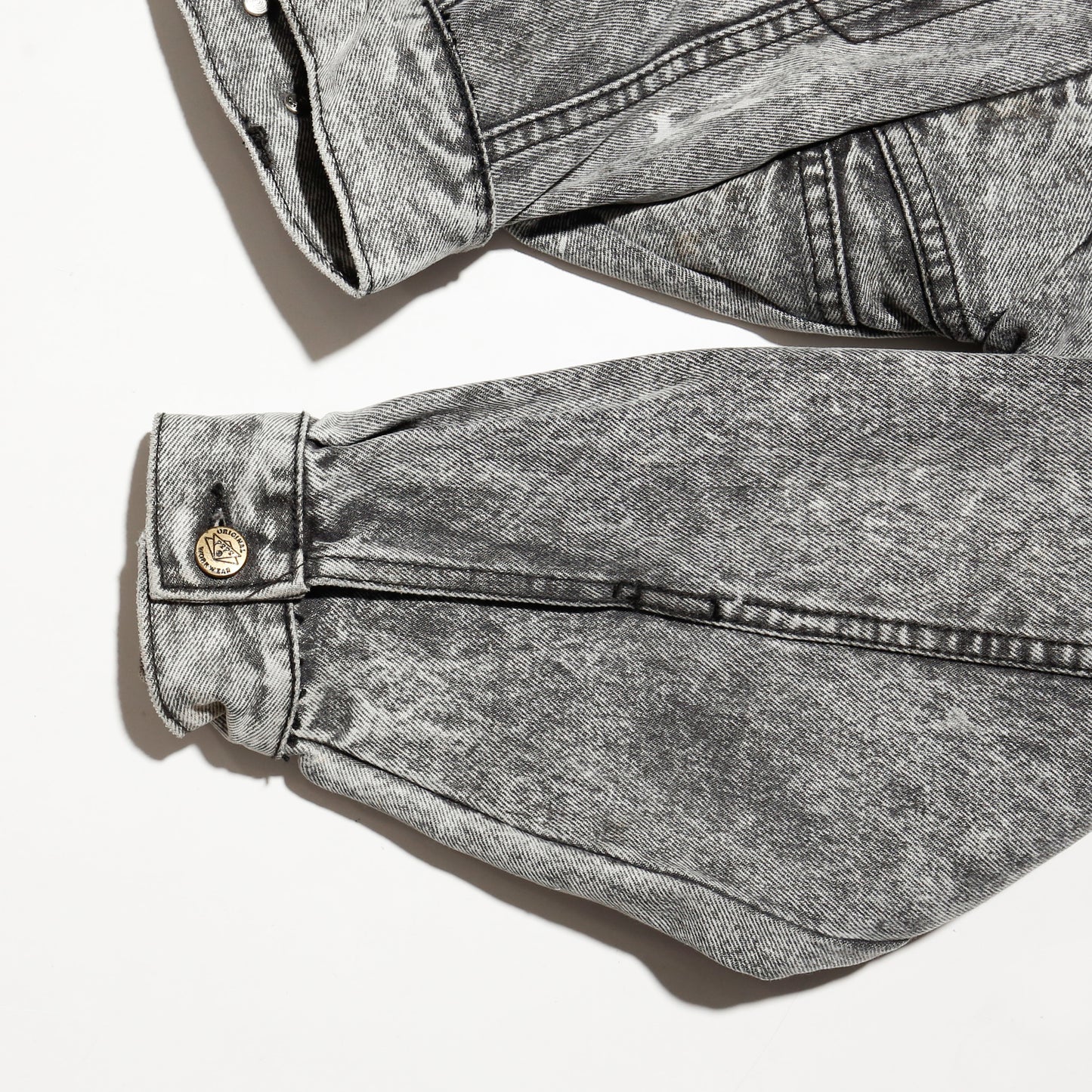 *one-off acid unbalance trucker jacket