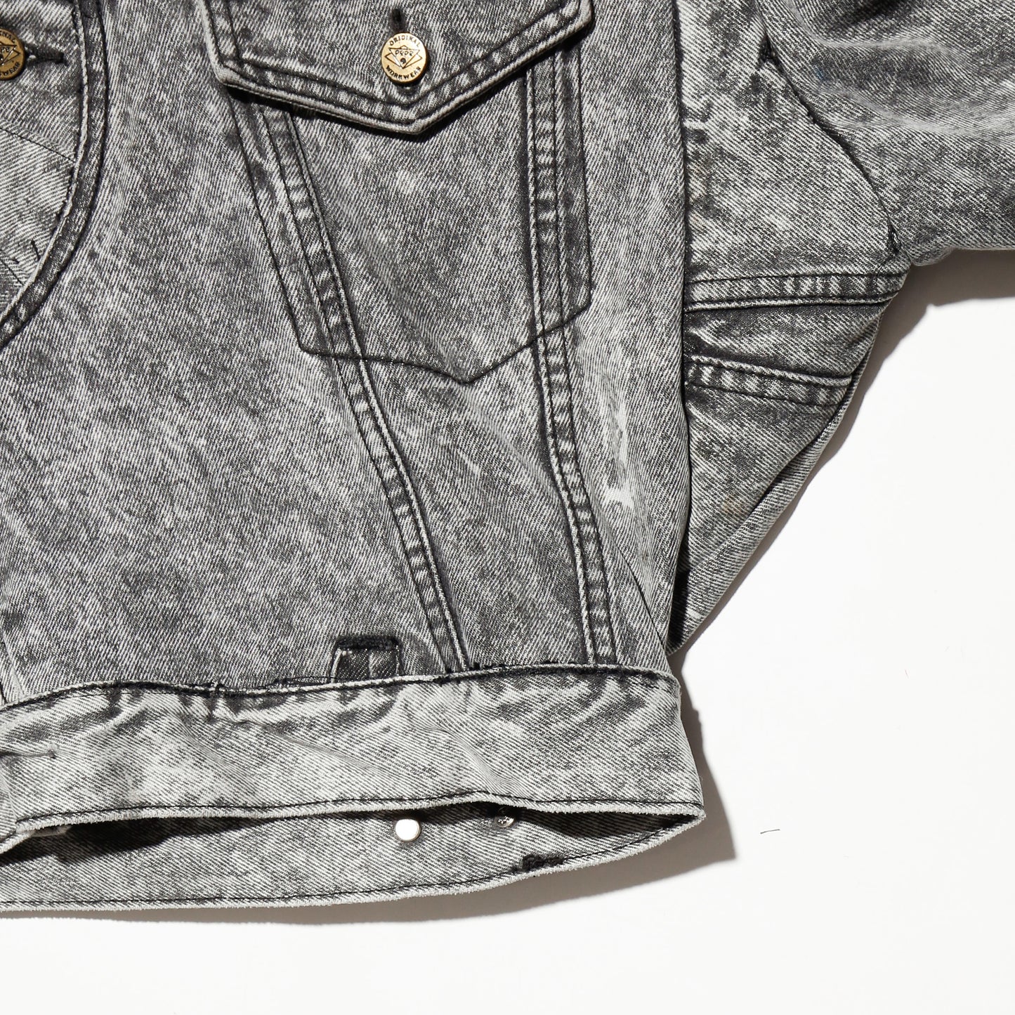 *one-off acid unbalance trucker jacket