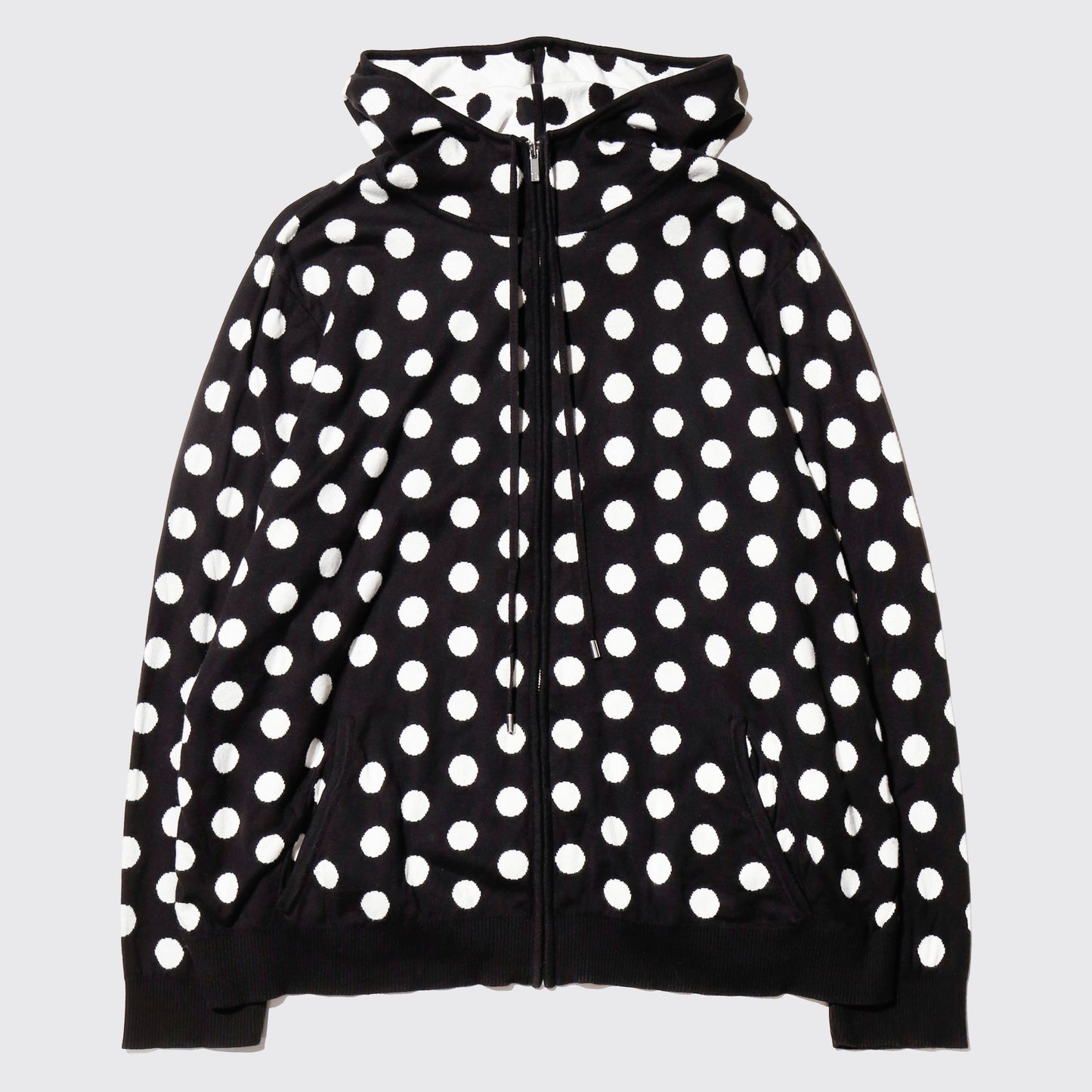 vintage dots knit hoodie
