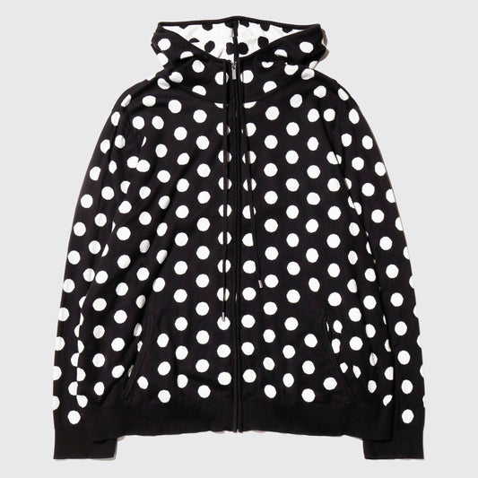 vintage dots knit hoodie