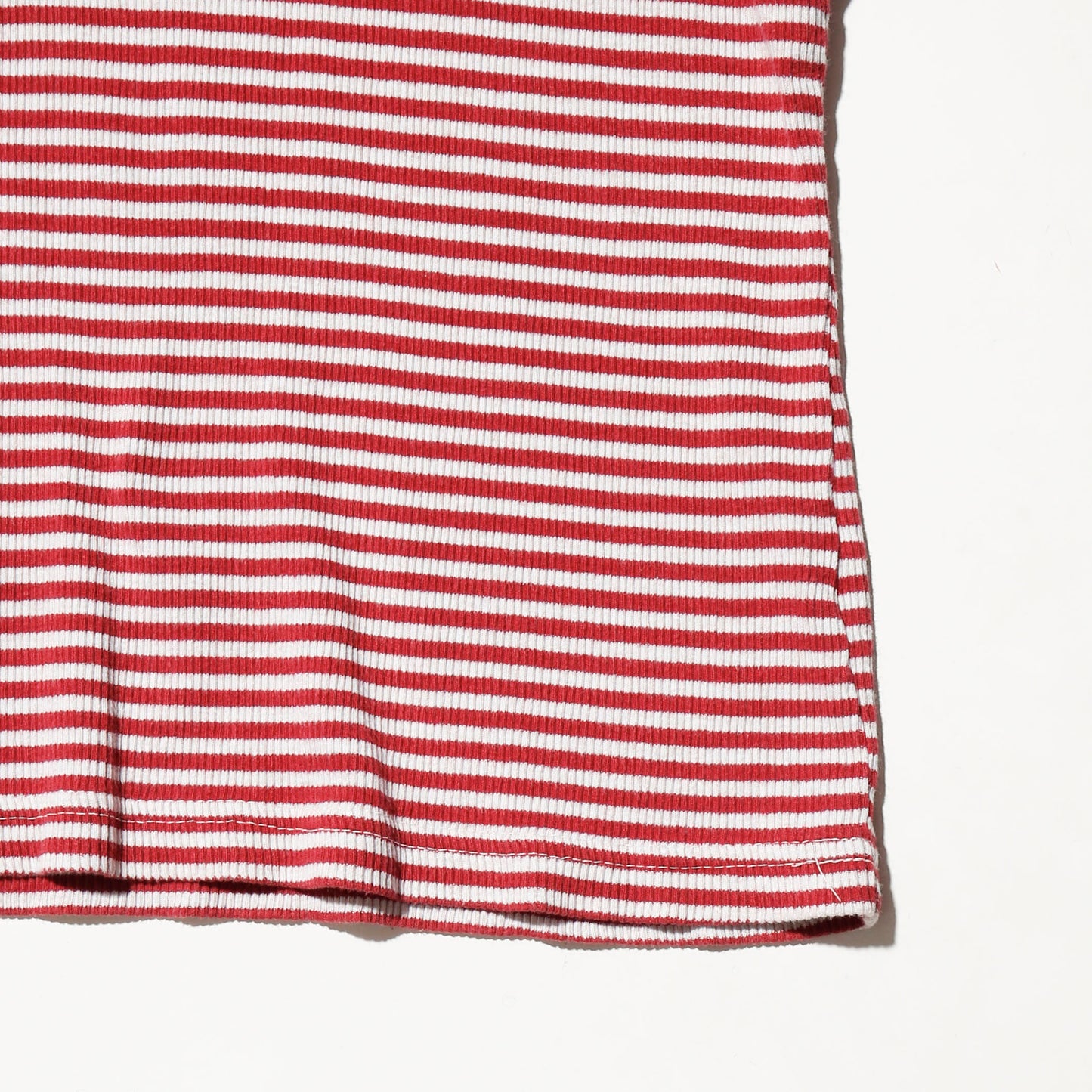 vintage cropped lace up border rib pullover