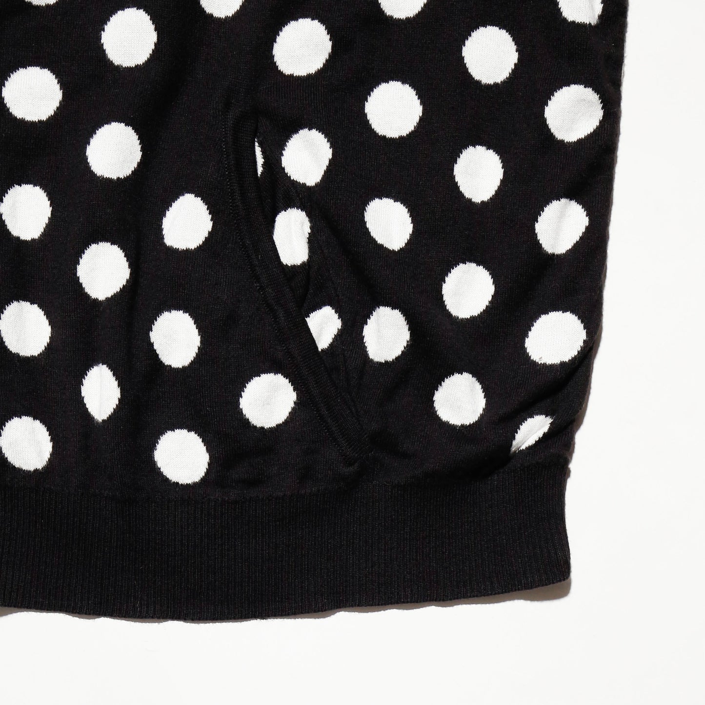 vintage dots knit hoodie