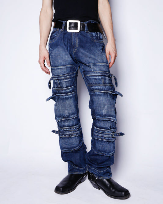 vintage coiled bondage jeans