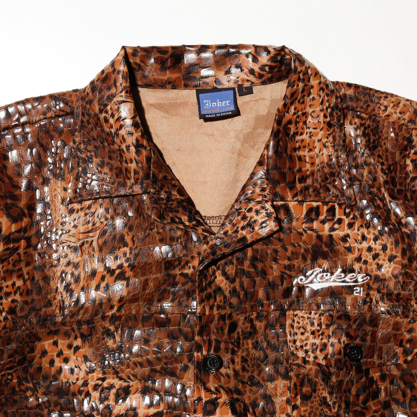 vintage joker enamel leopard h/s shirt